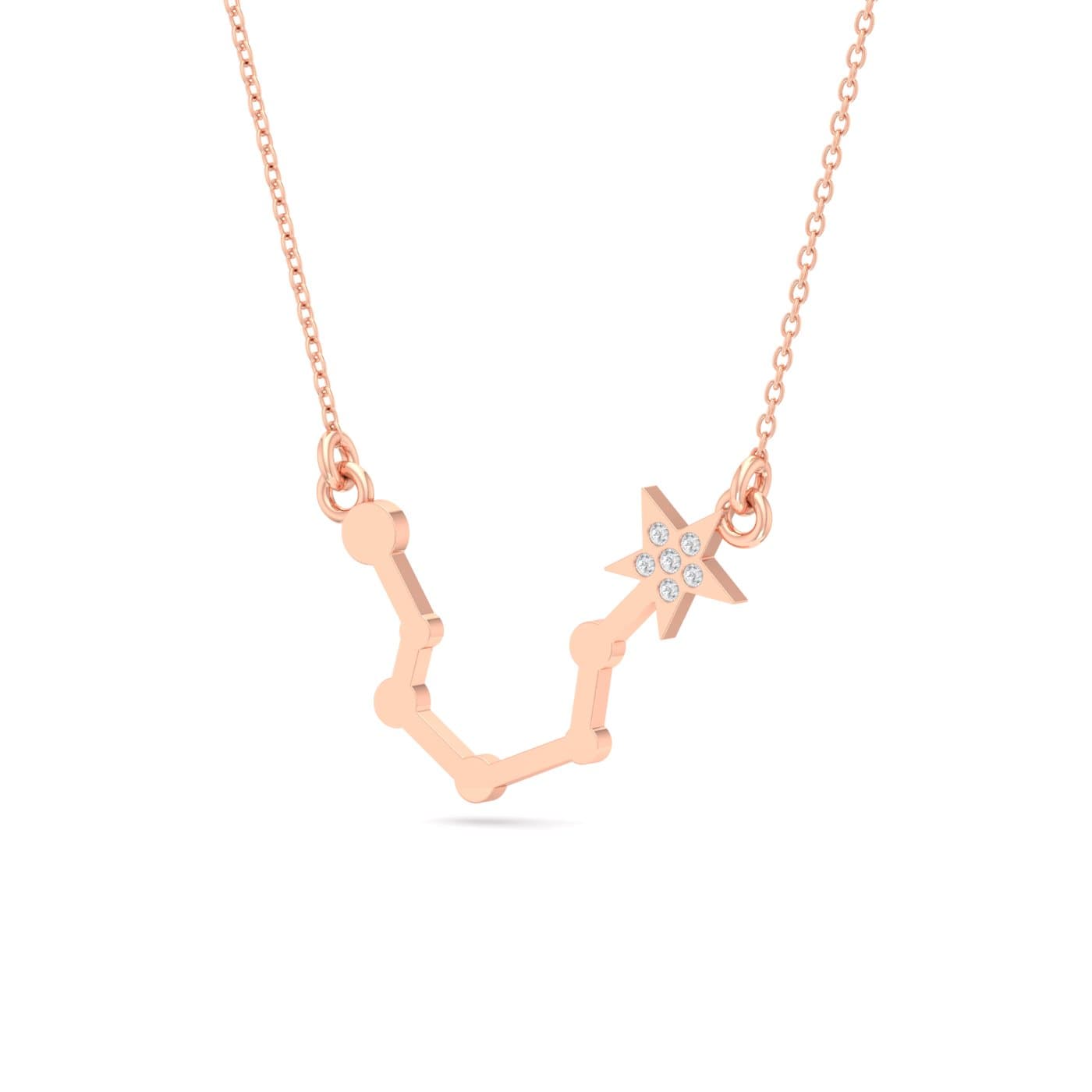 Aquarius Zodiac Diamond Pendant