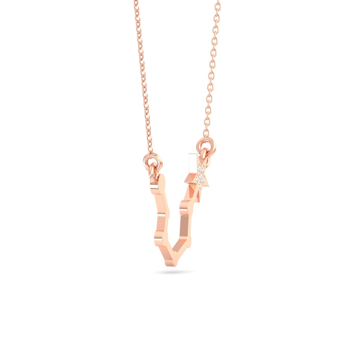 Aquarius Zodiac Diamond Pendant