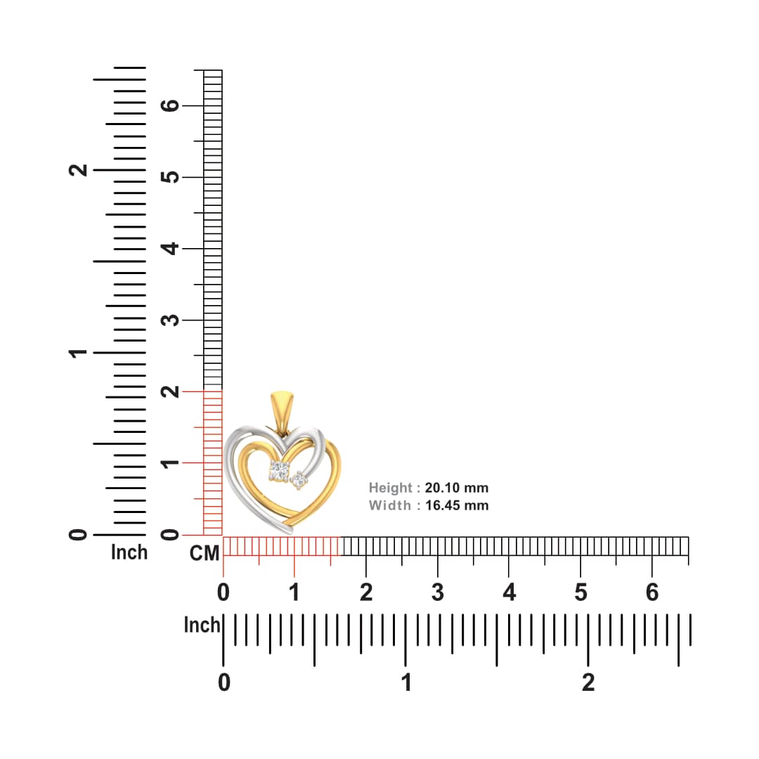 Duo Heart Diamond Pendant