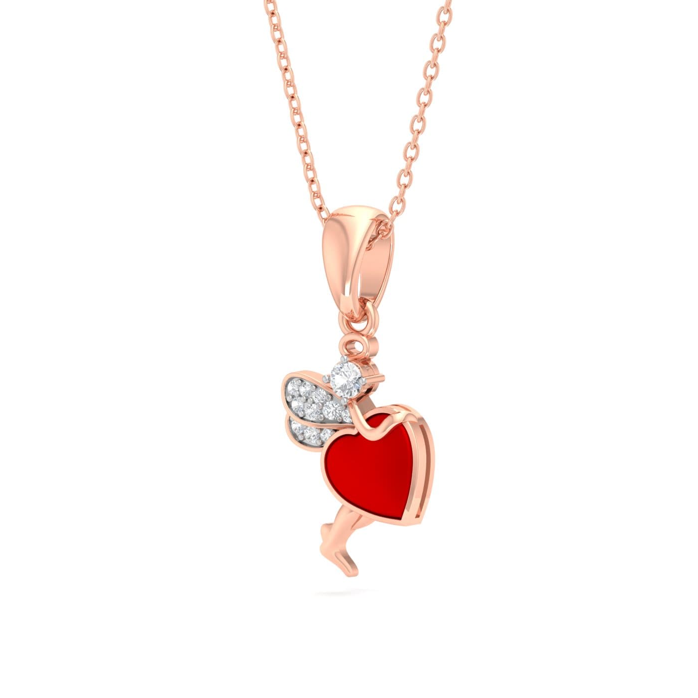 Angel Heart Diamond Pendant