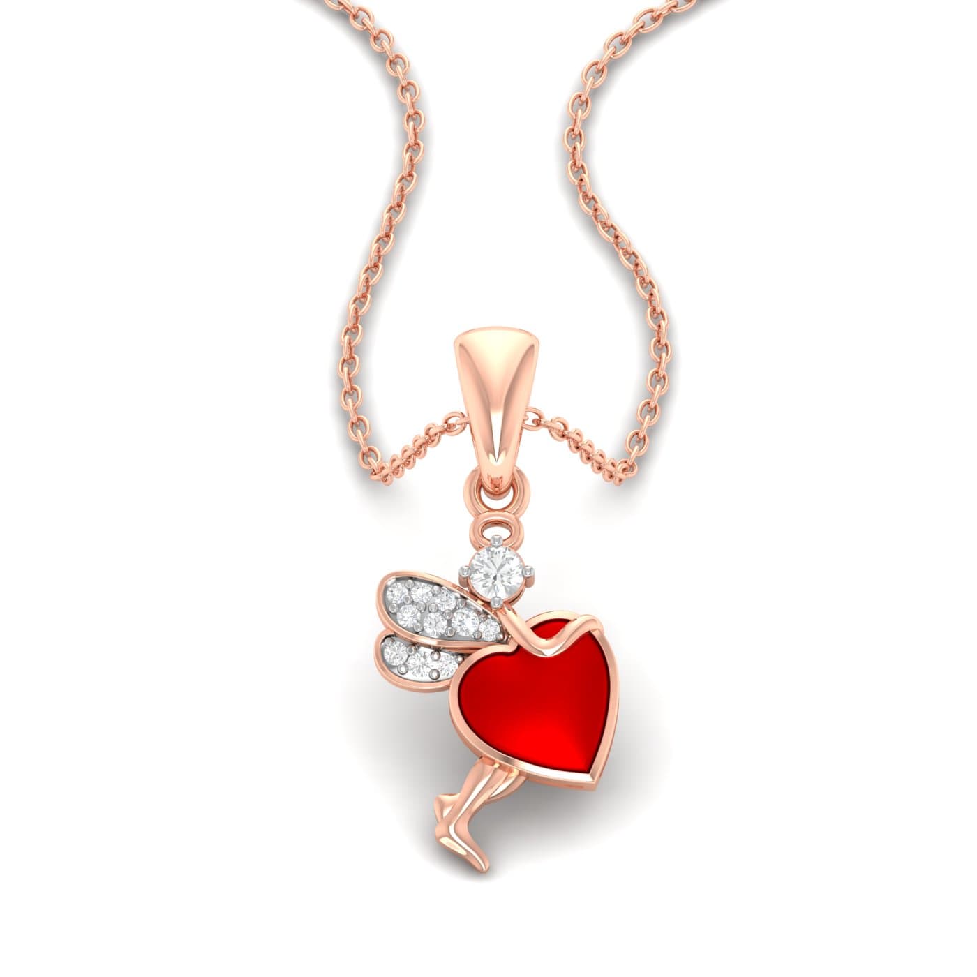 Angel Heart Diamond Pendant