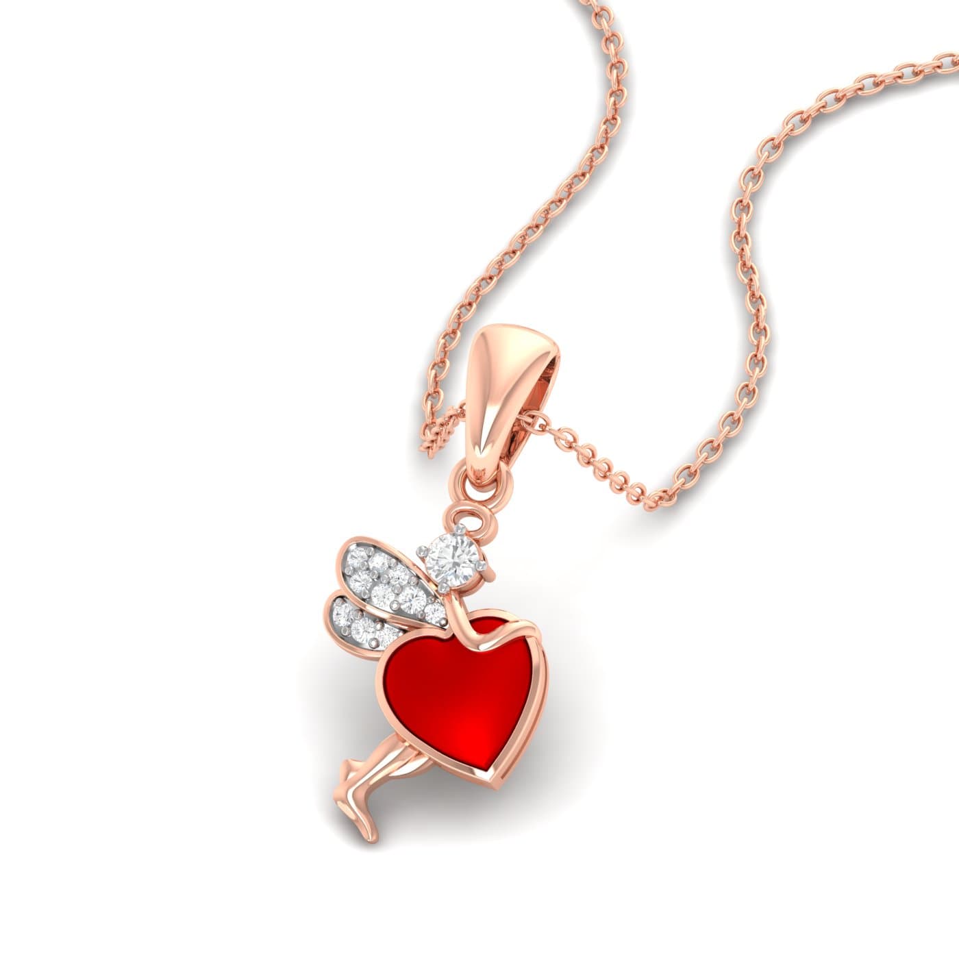 Angel Heart Diamond Pendant