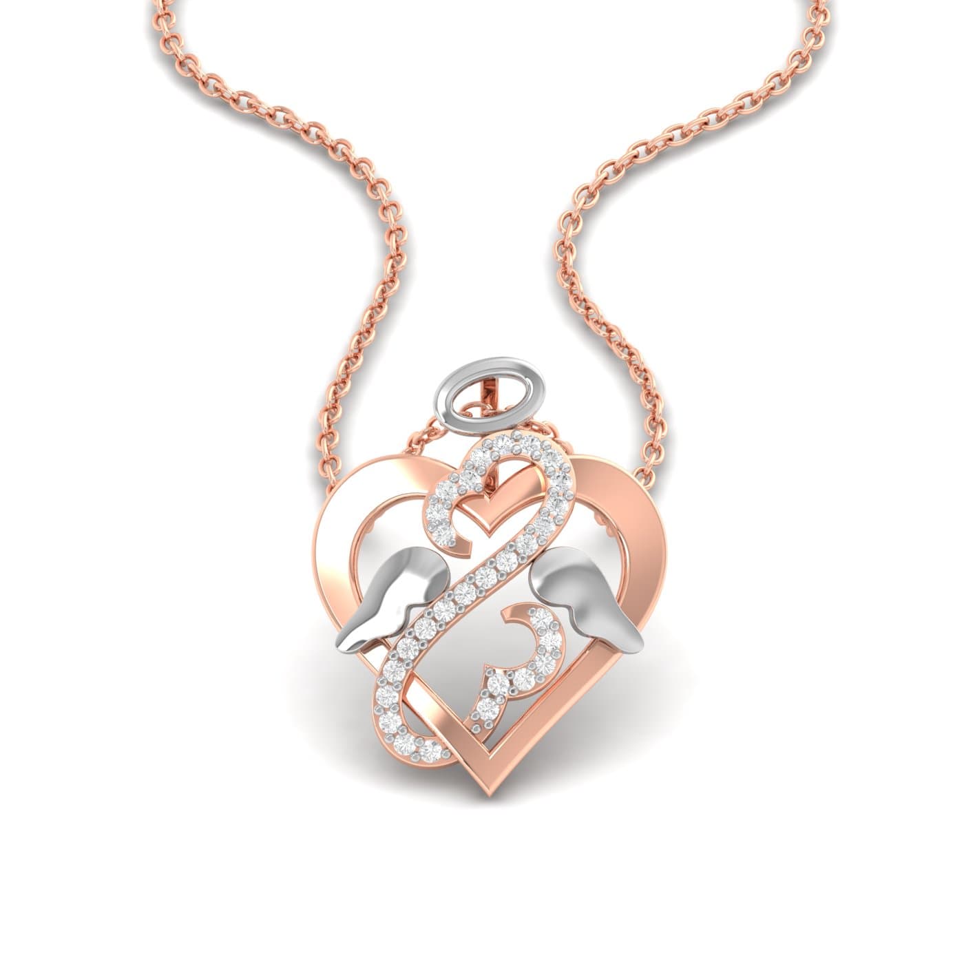 Angel Wings Diamond Pendant