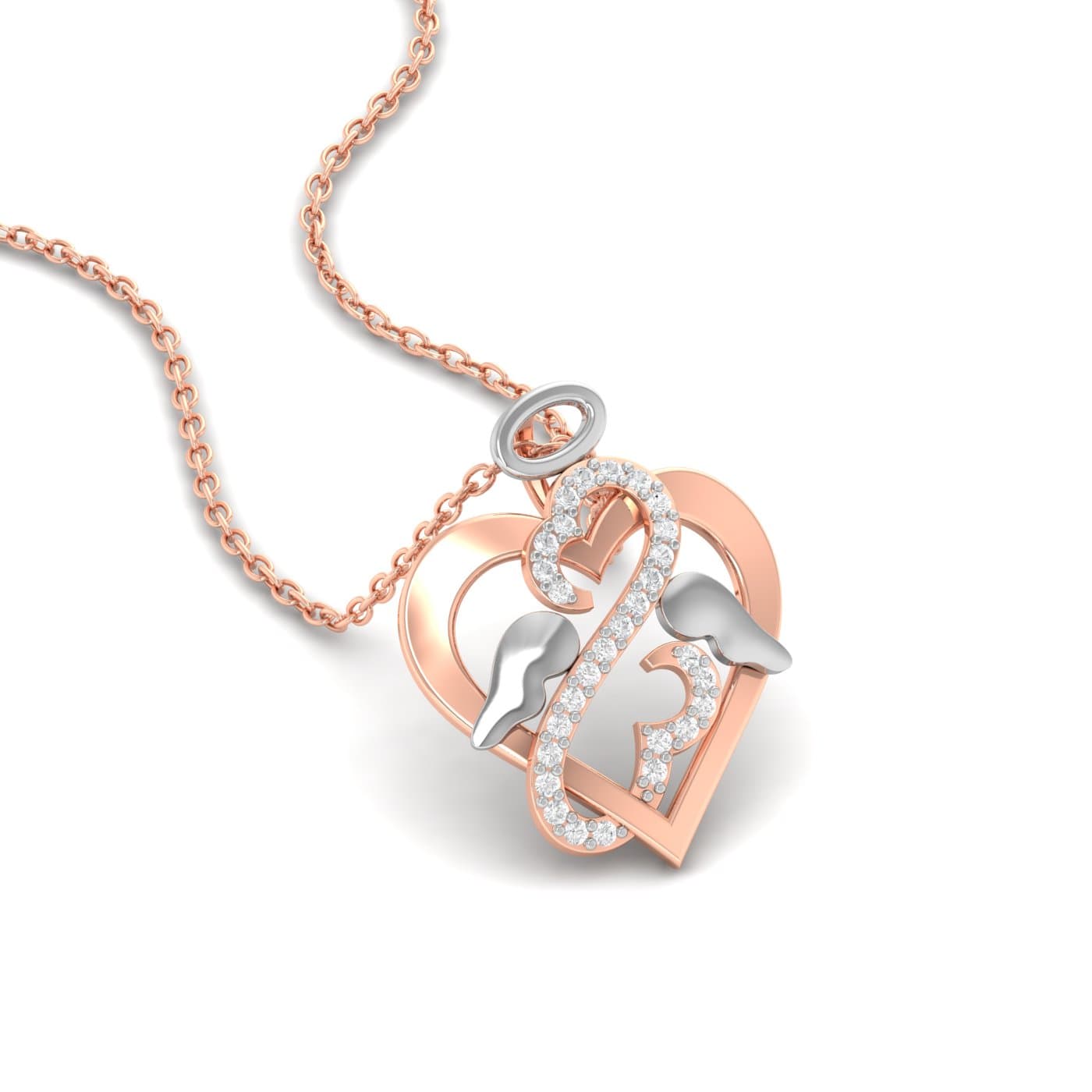 Angel Wings Diamond Pendant