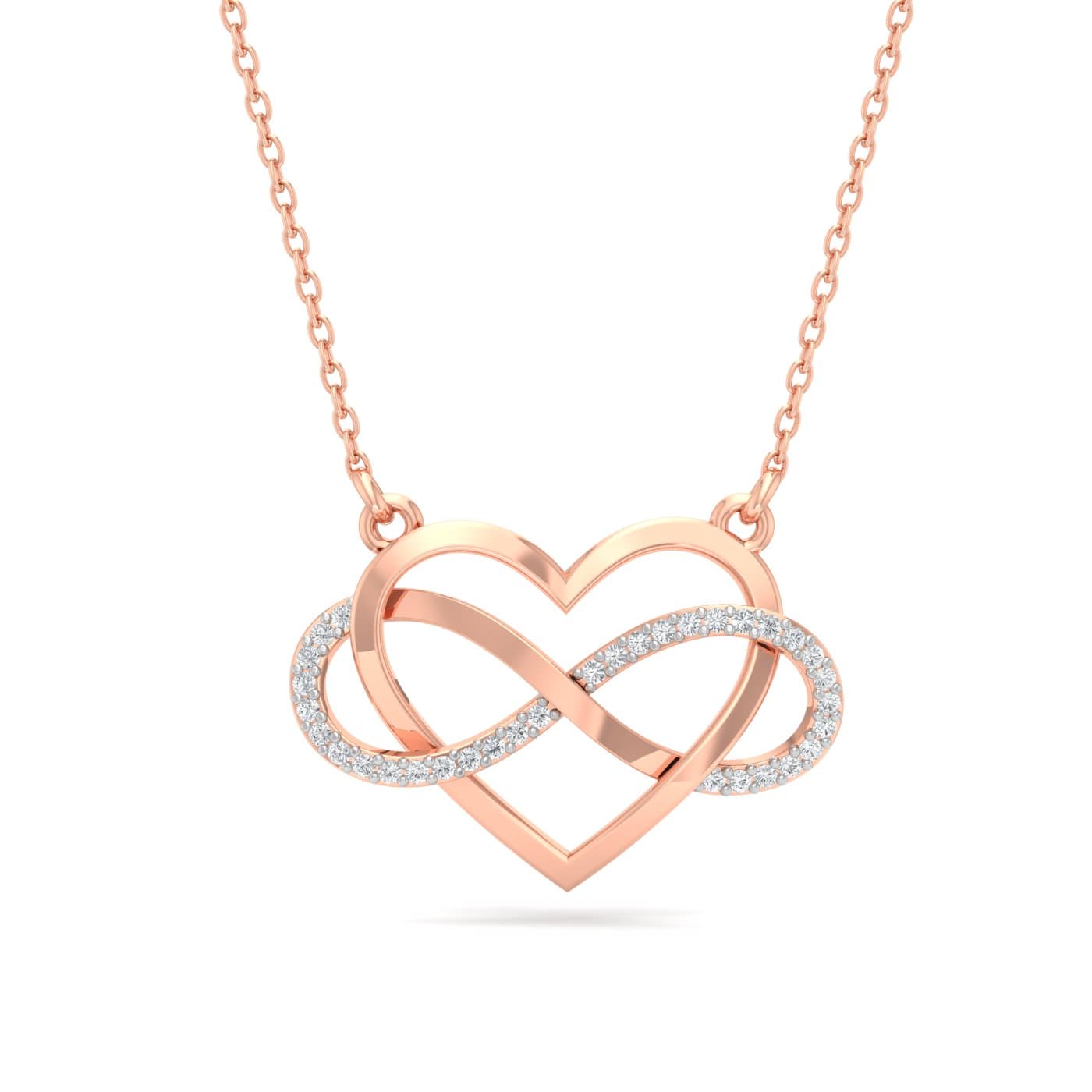 Infinity Heart Diamond Pendant