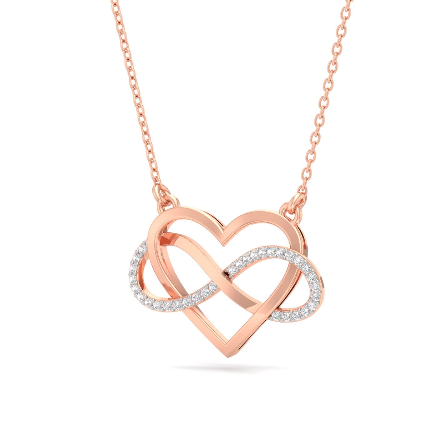 Infinity Heart Diamond Pendant