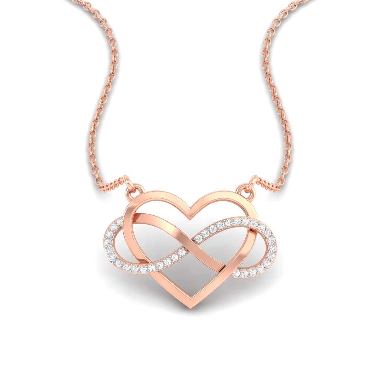 Infinity Heart Diamond Pendant