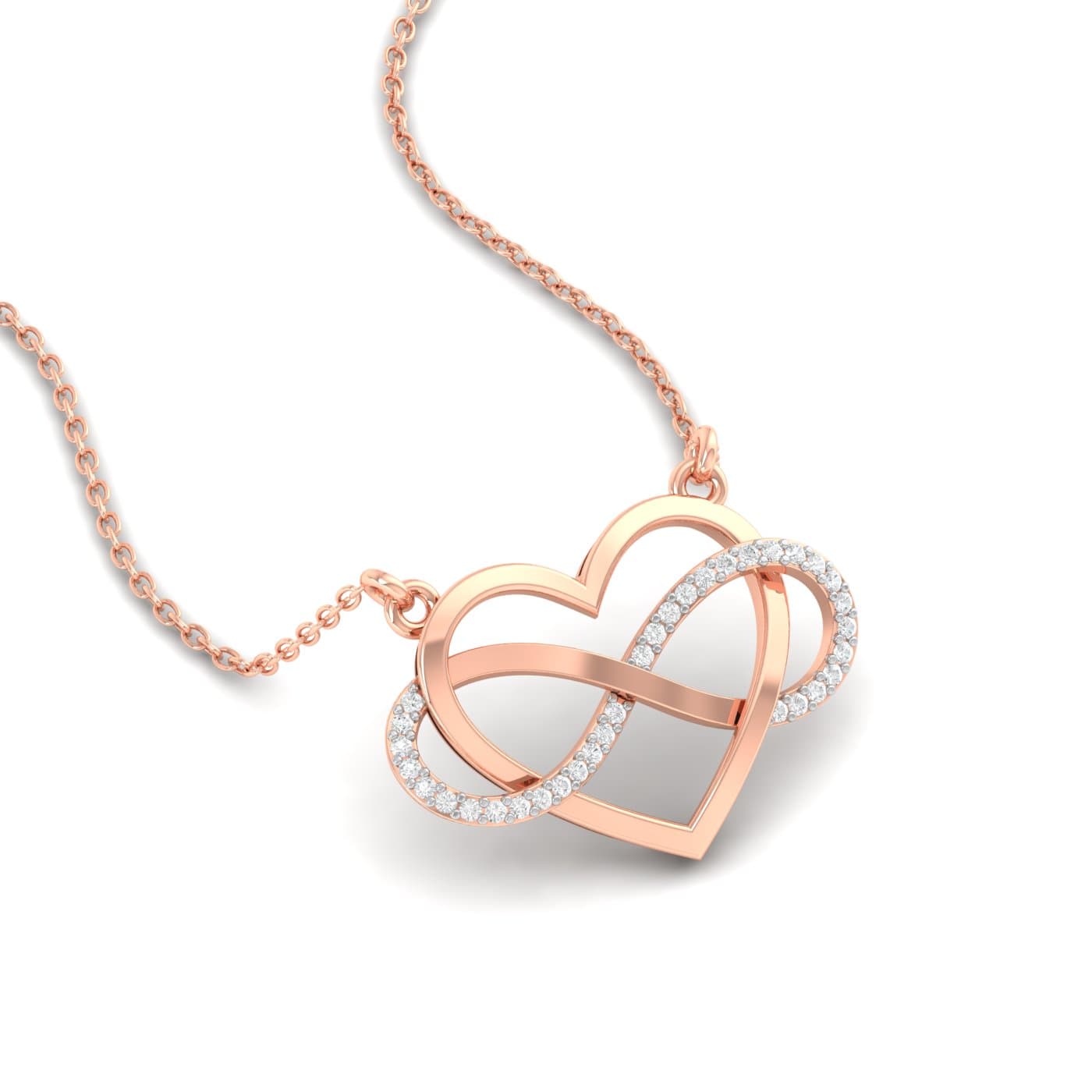 Infinity Heart Diamond Pendant