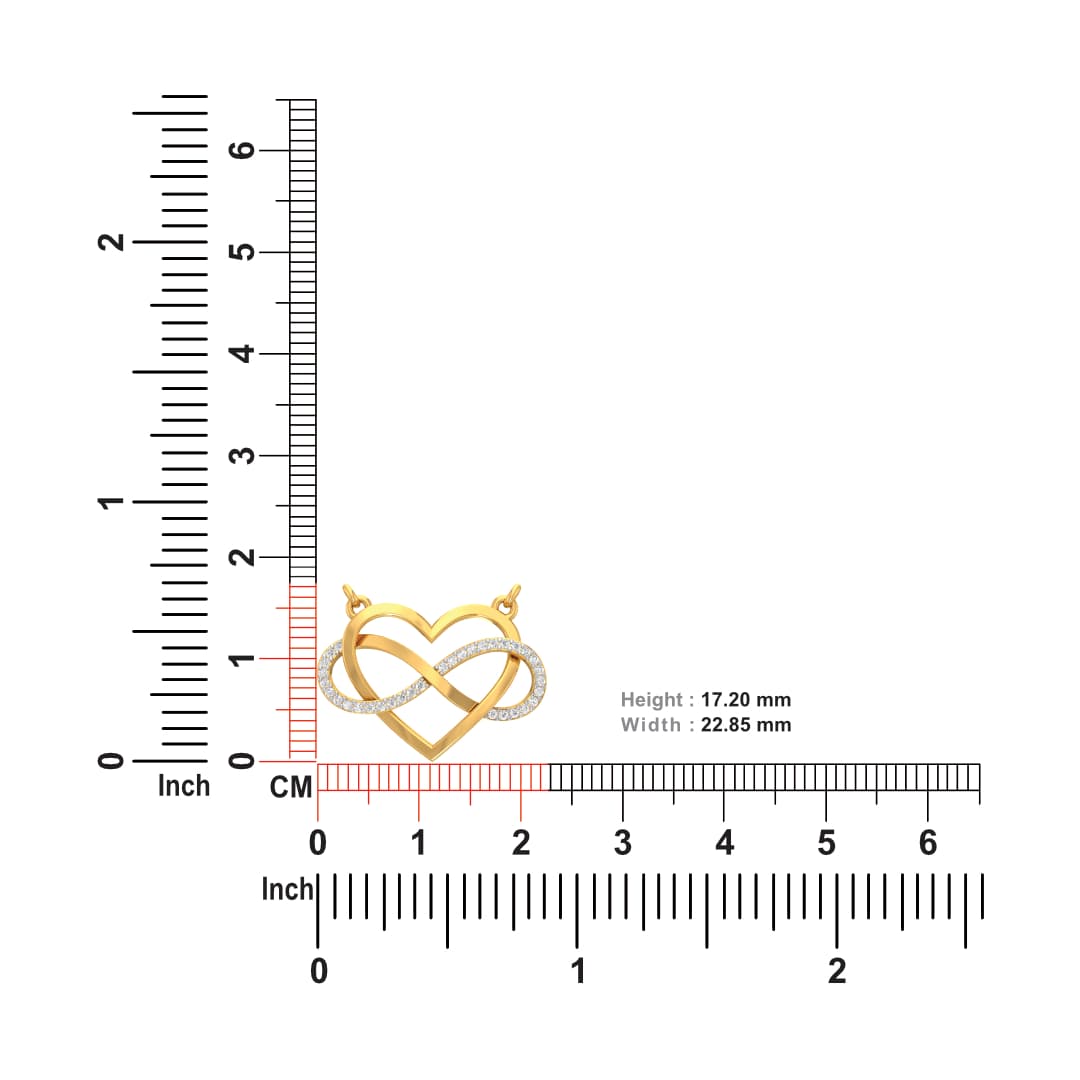 Infinity Heart Diamond Pendant