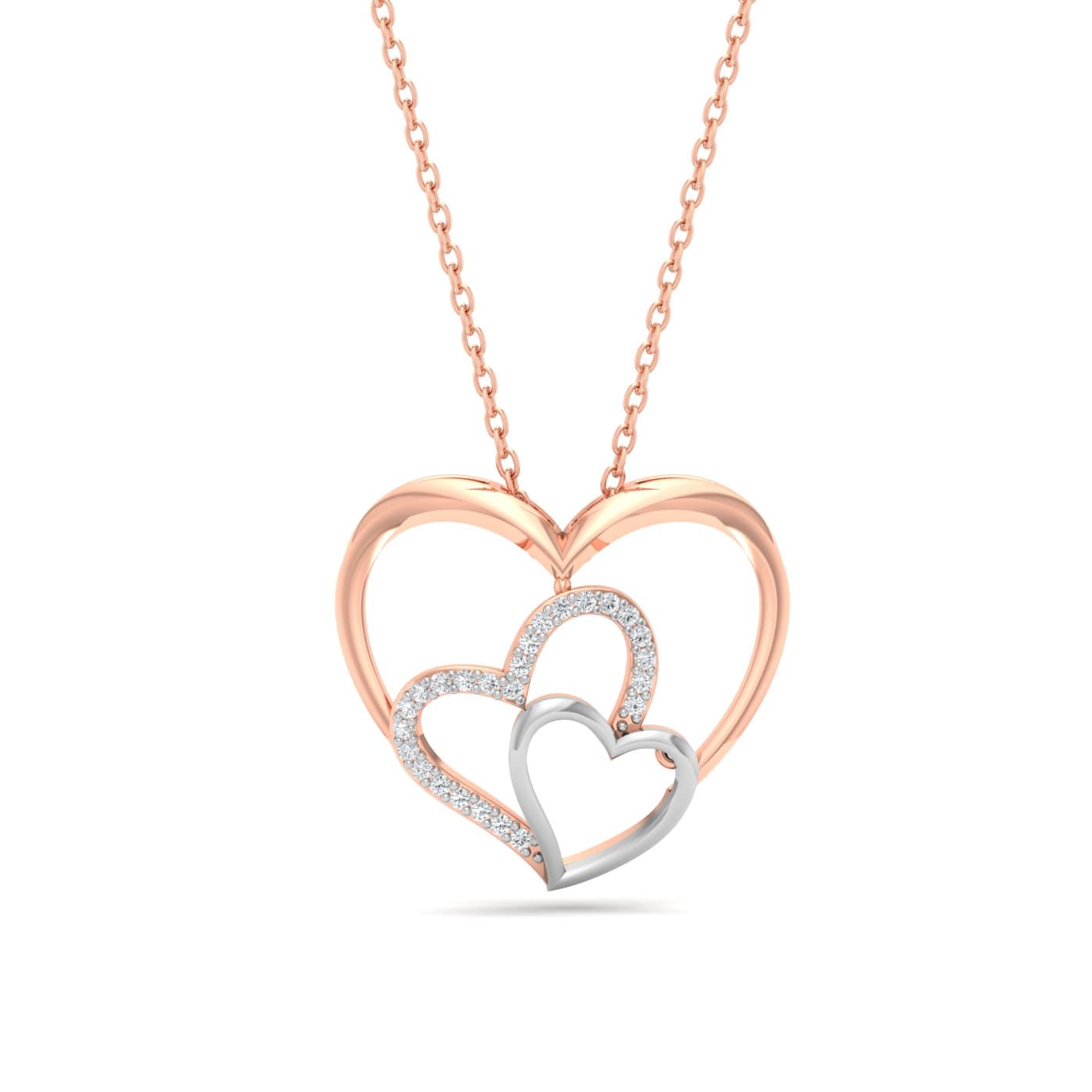 Trois Heart Diamond Pendant