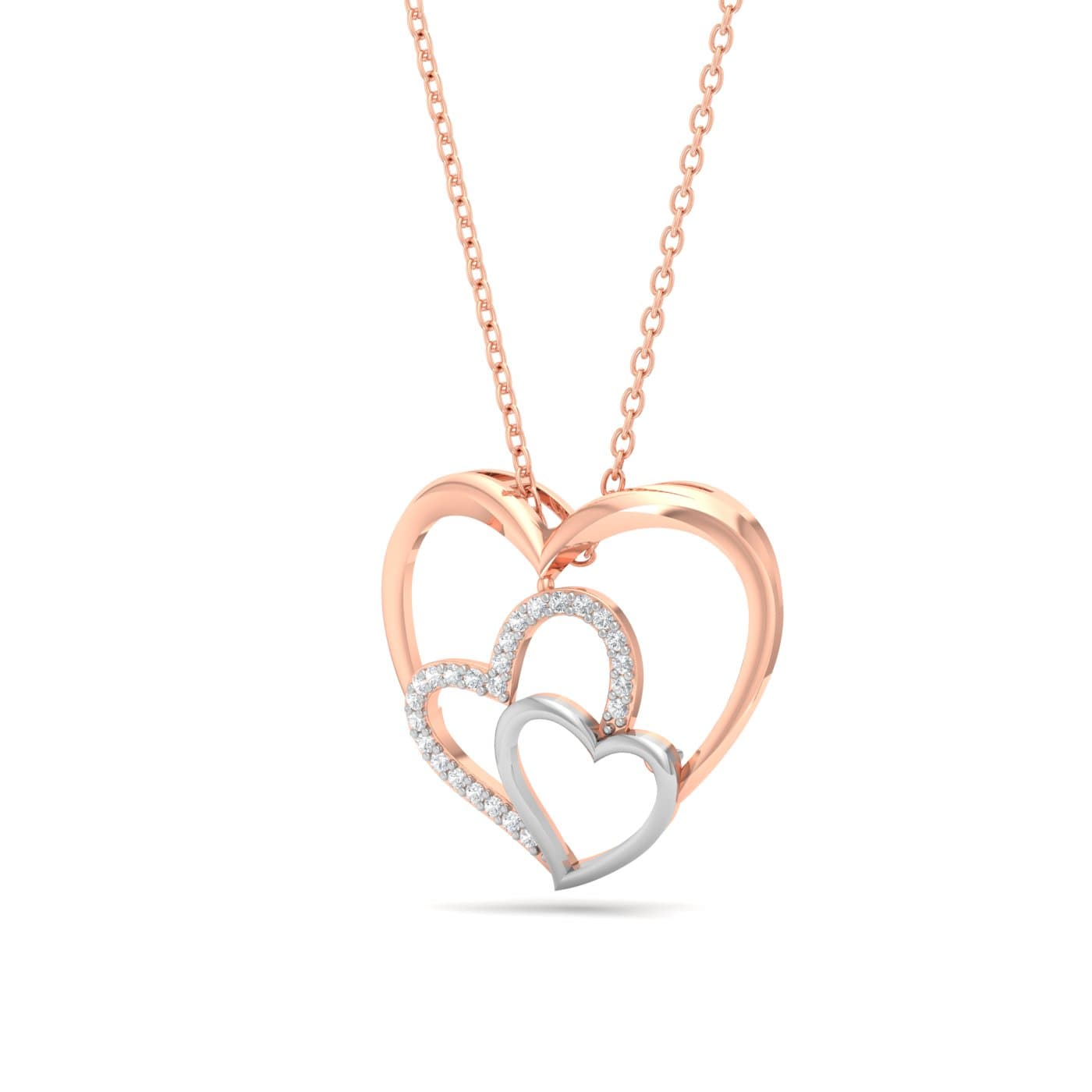 Trois Heart Diamond Pendant
