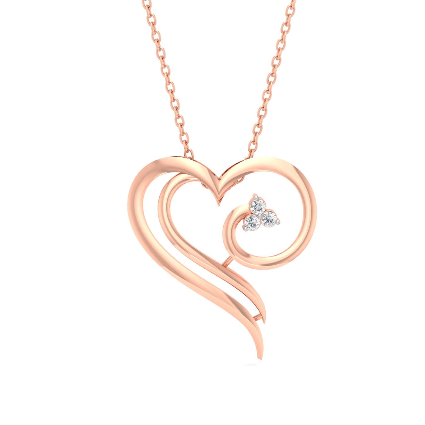 Fantaise Heart Diamond Pendant