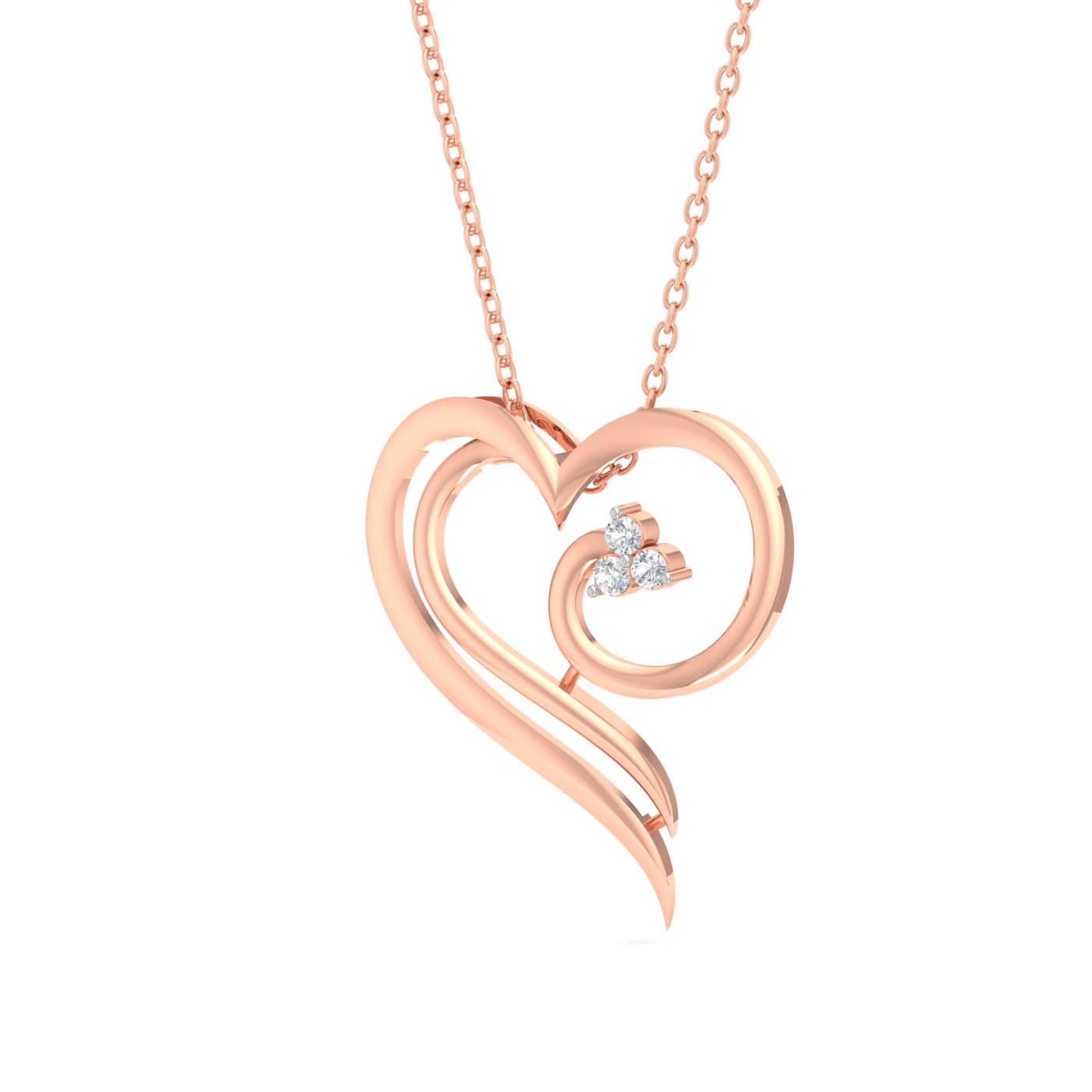 Fantaise Heart Diamond Pendant
