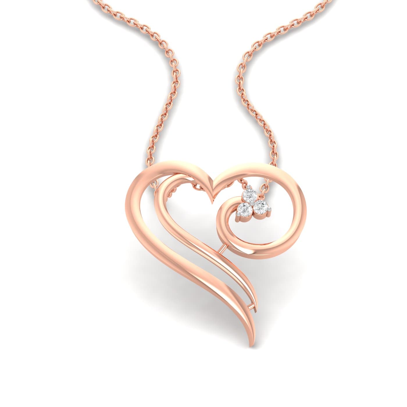 Fantaise Heart Diamond Pendant