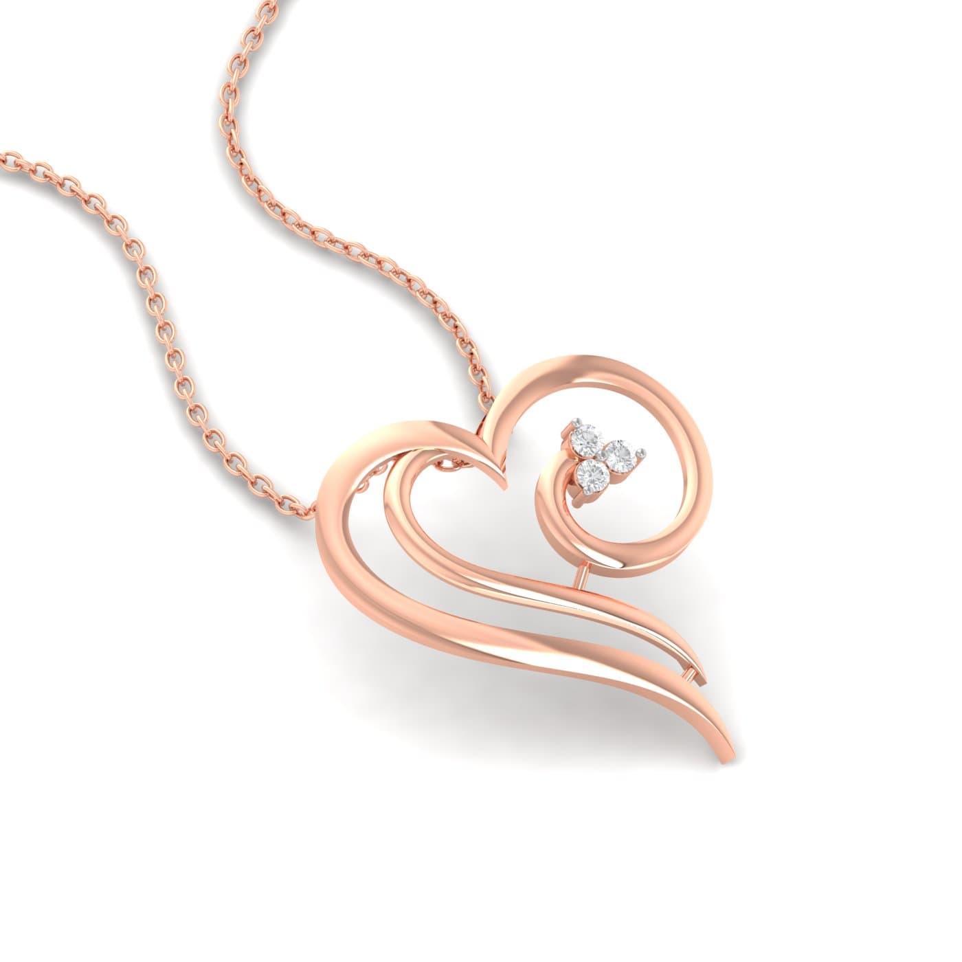 Fantaise Heart Diamond Pendant