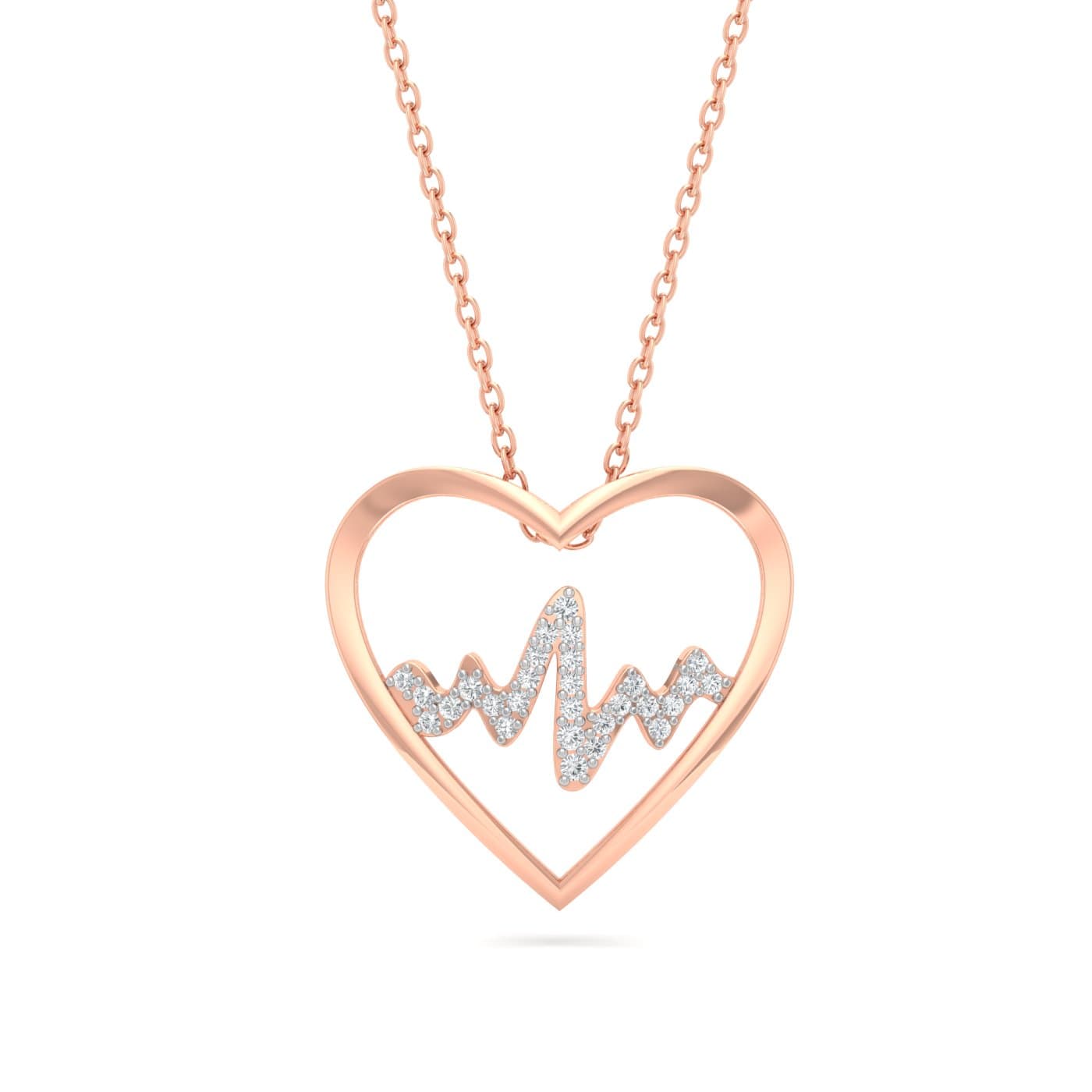 Heart Beat Diamond Pendant