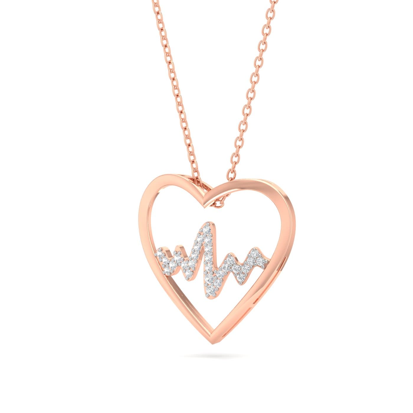 Heart Beat Diamond Pendant