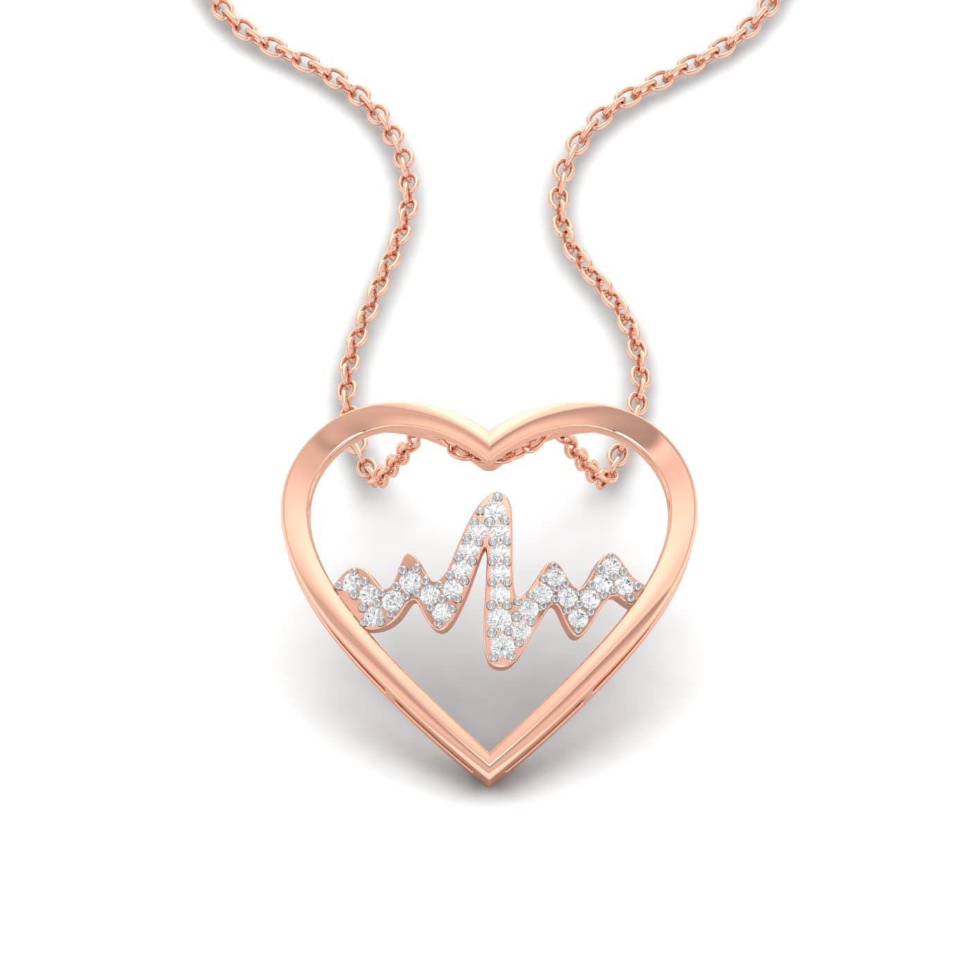 Heart Beat Diamond Pendant
