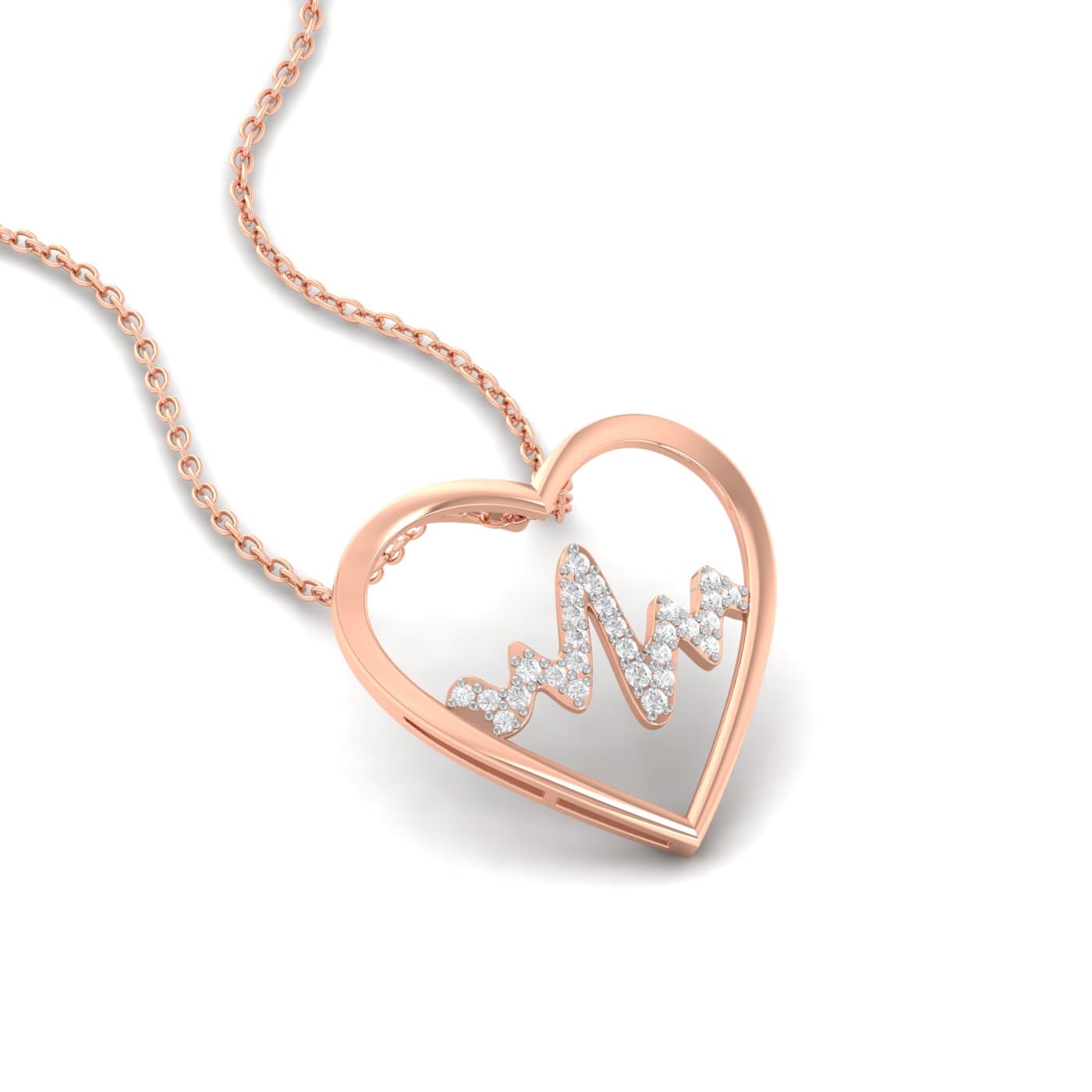 Heart Beat Diamond Pendant