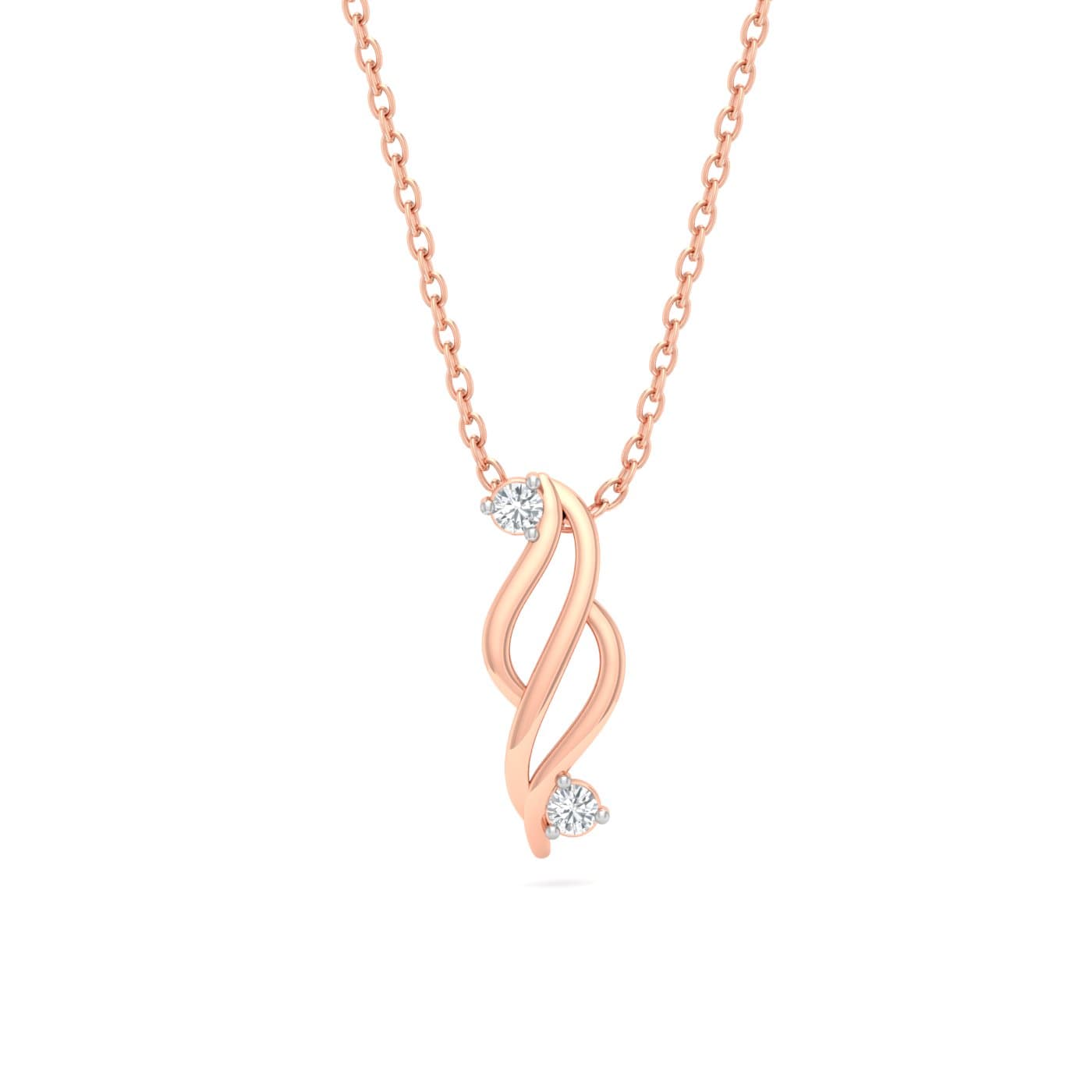 Feuille Diamond Pendant