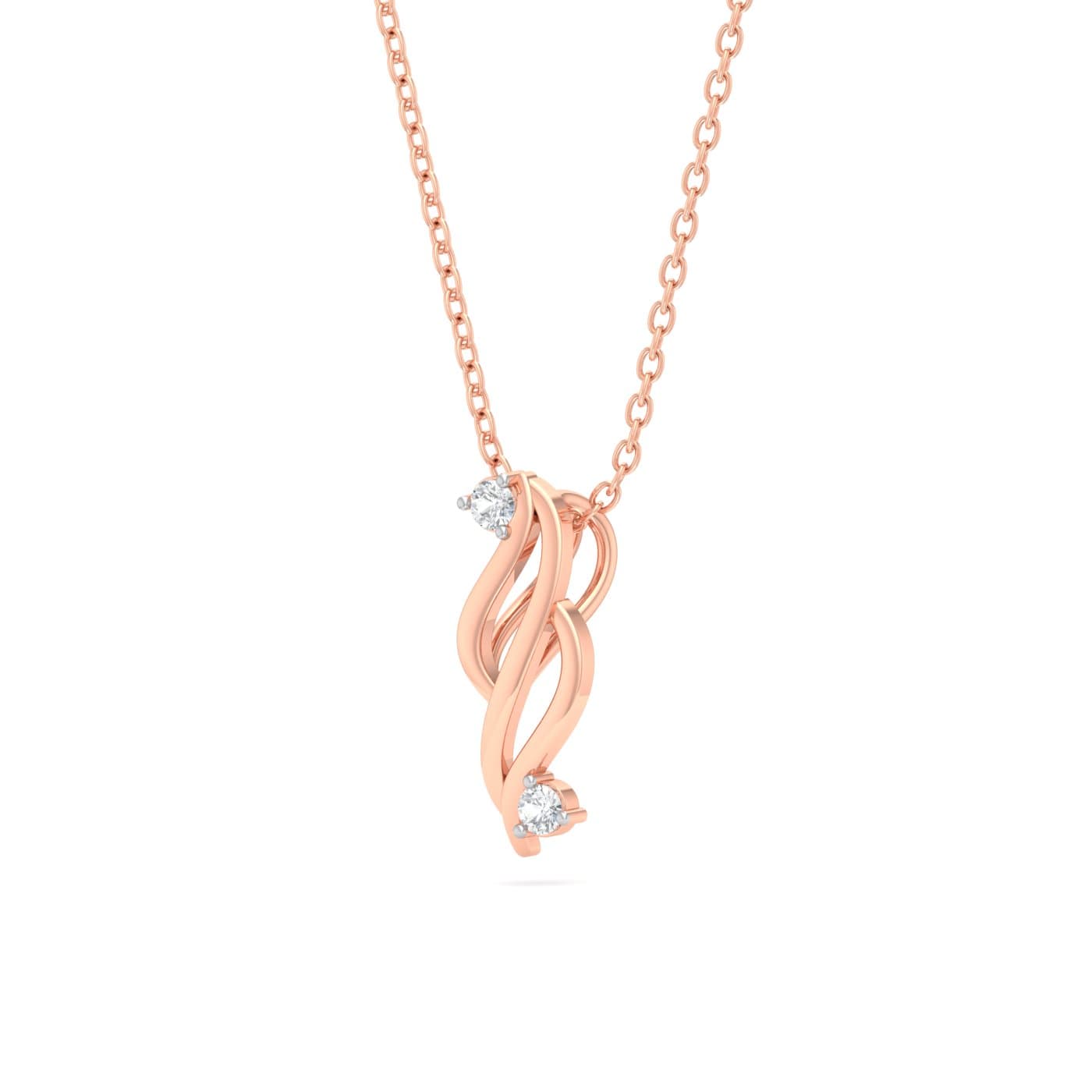 Feuille Diamond Pendant