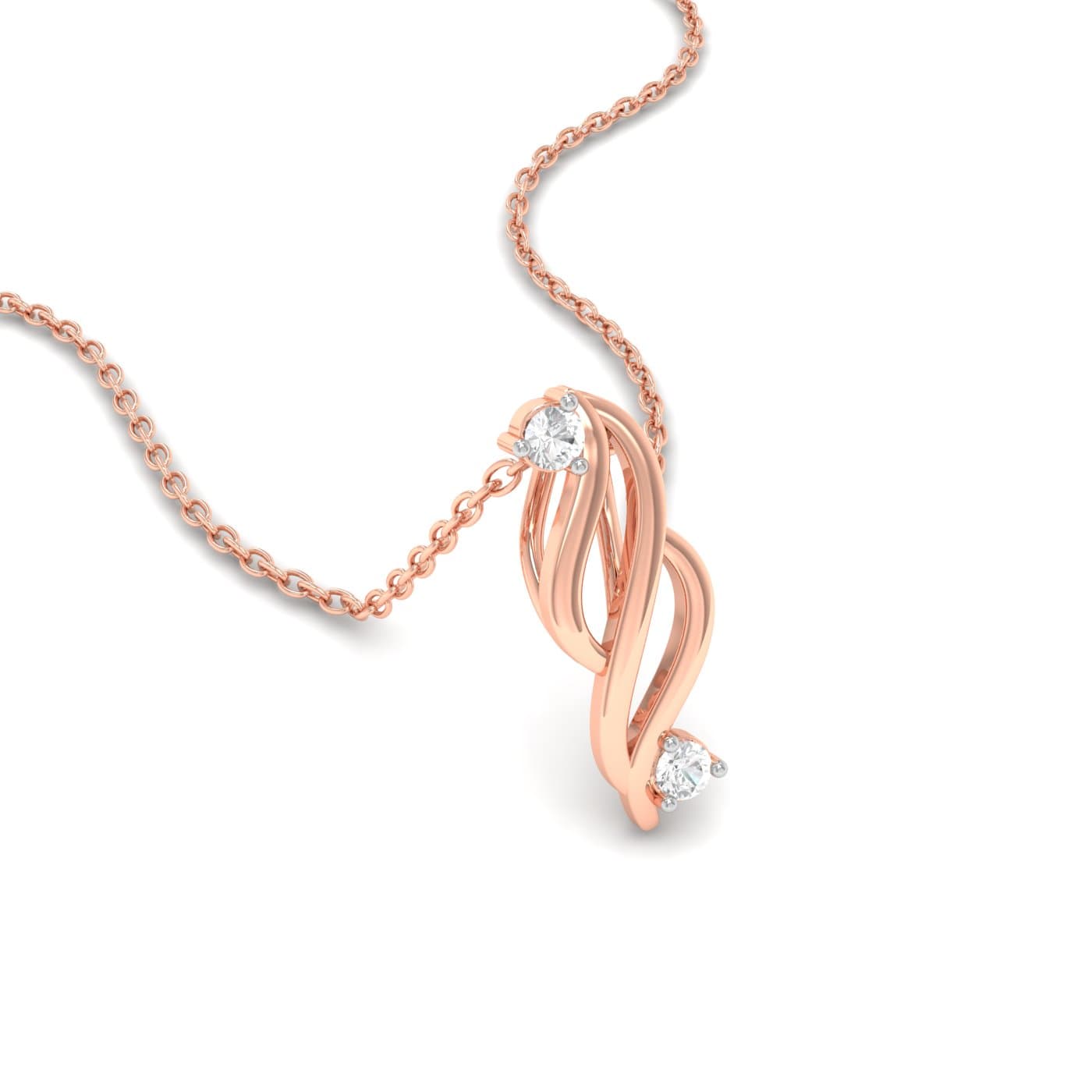 Feuille Diamond Pendant
