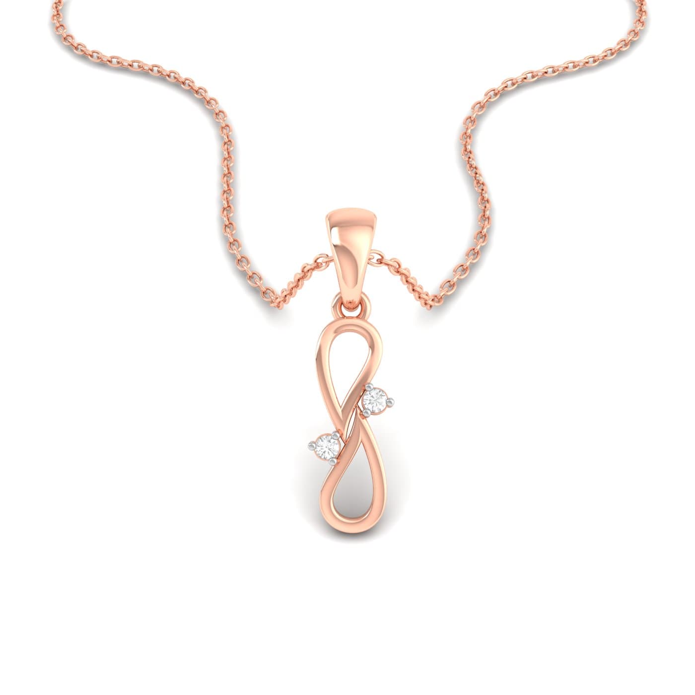 Feather Diamond Pendant
