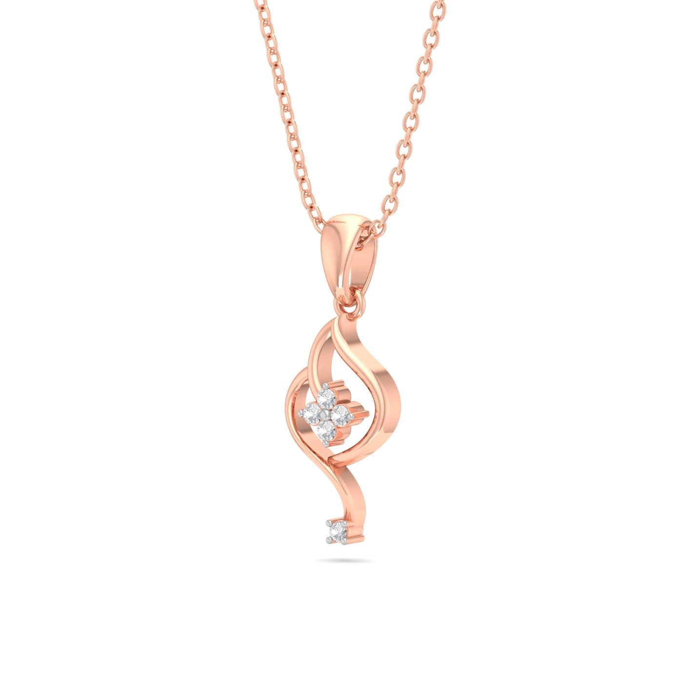 Five Stone Floral Pendant