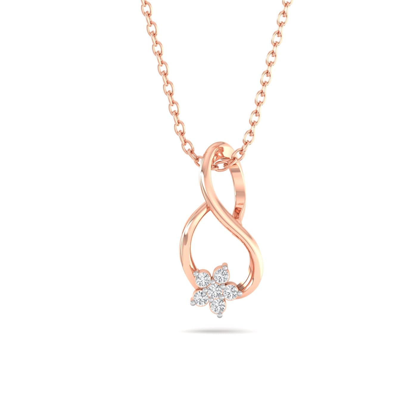 Knot Floral Diamond Pendant