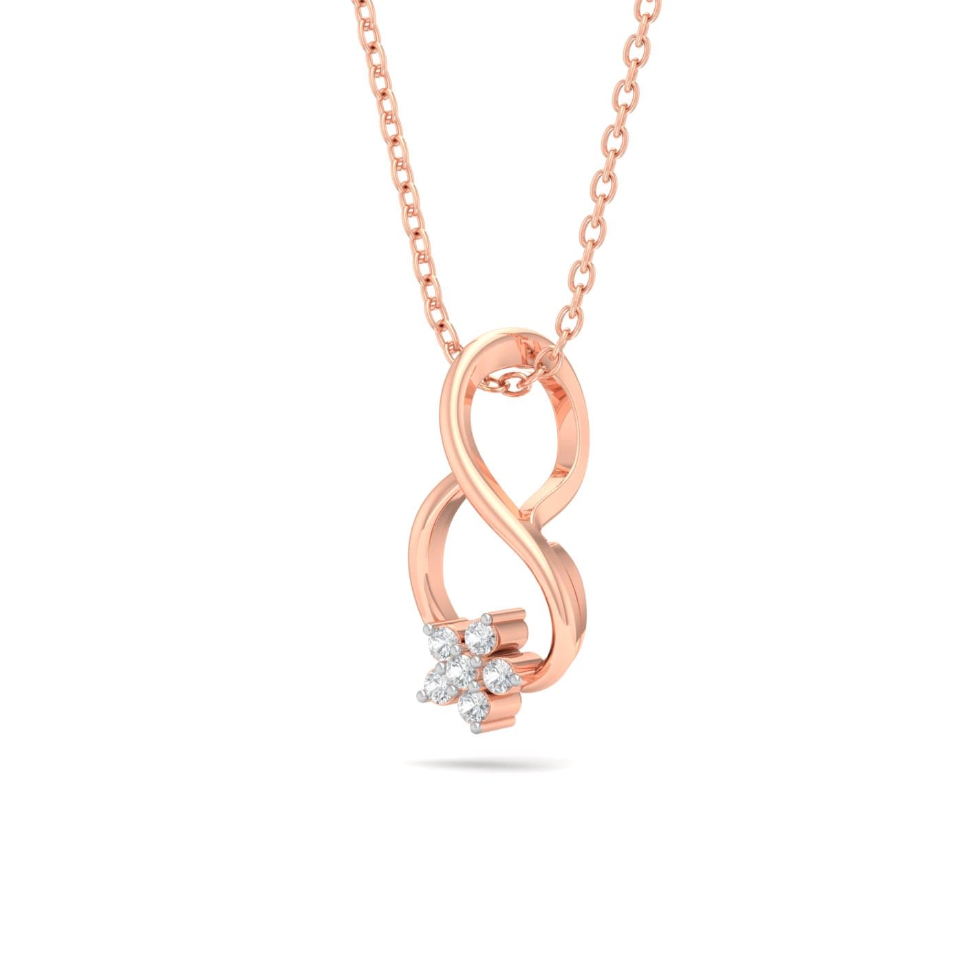 Knot Floral Diamond Pendant