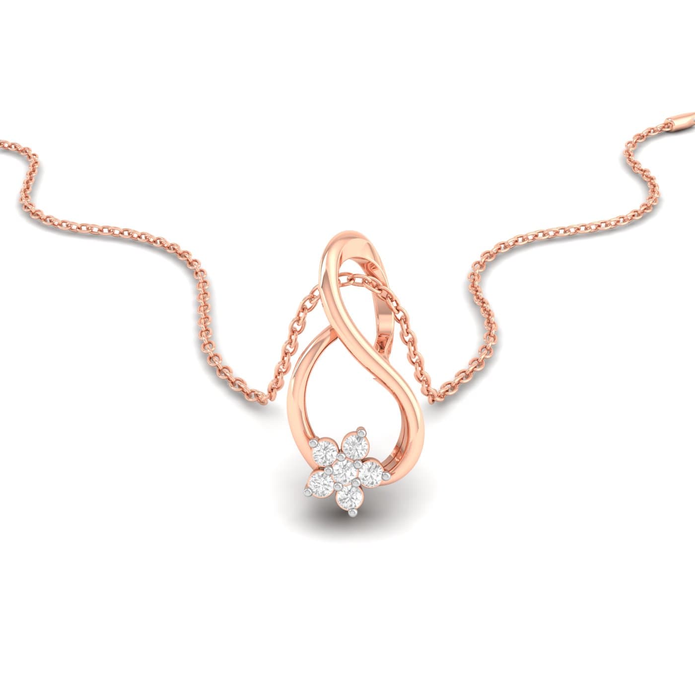 Knot Floral Diamond Pendant
