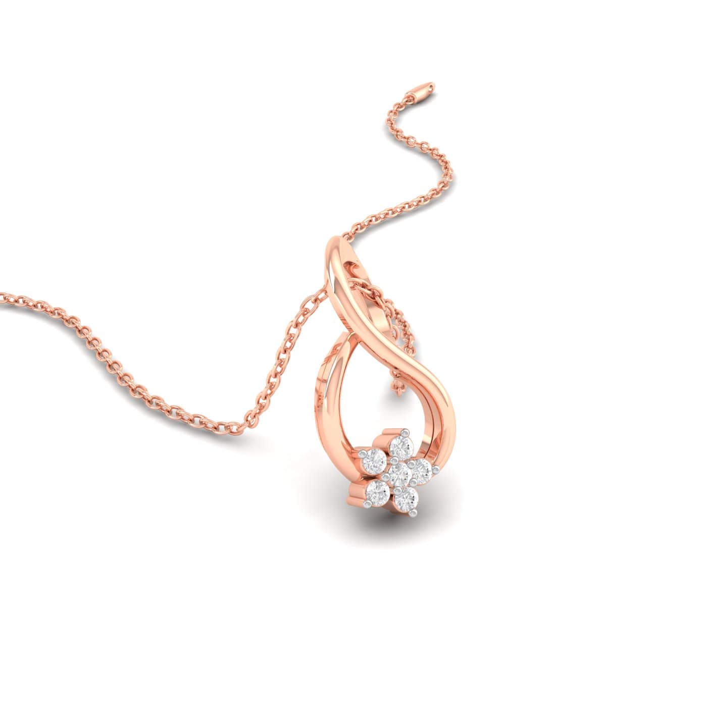 Knot Floral Diamond Pendant