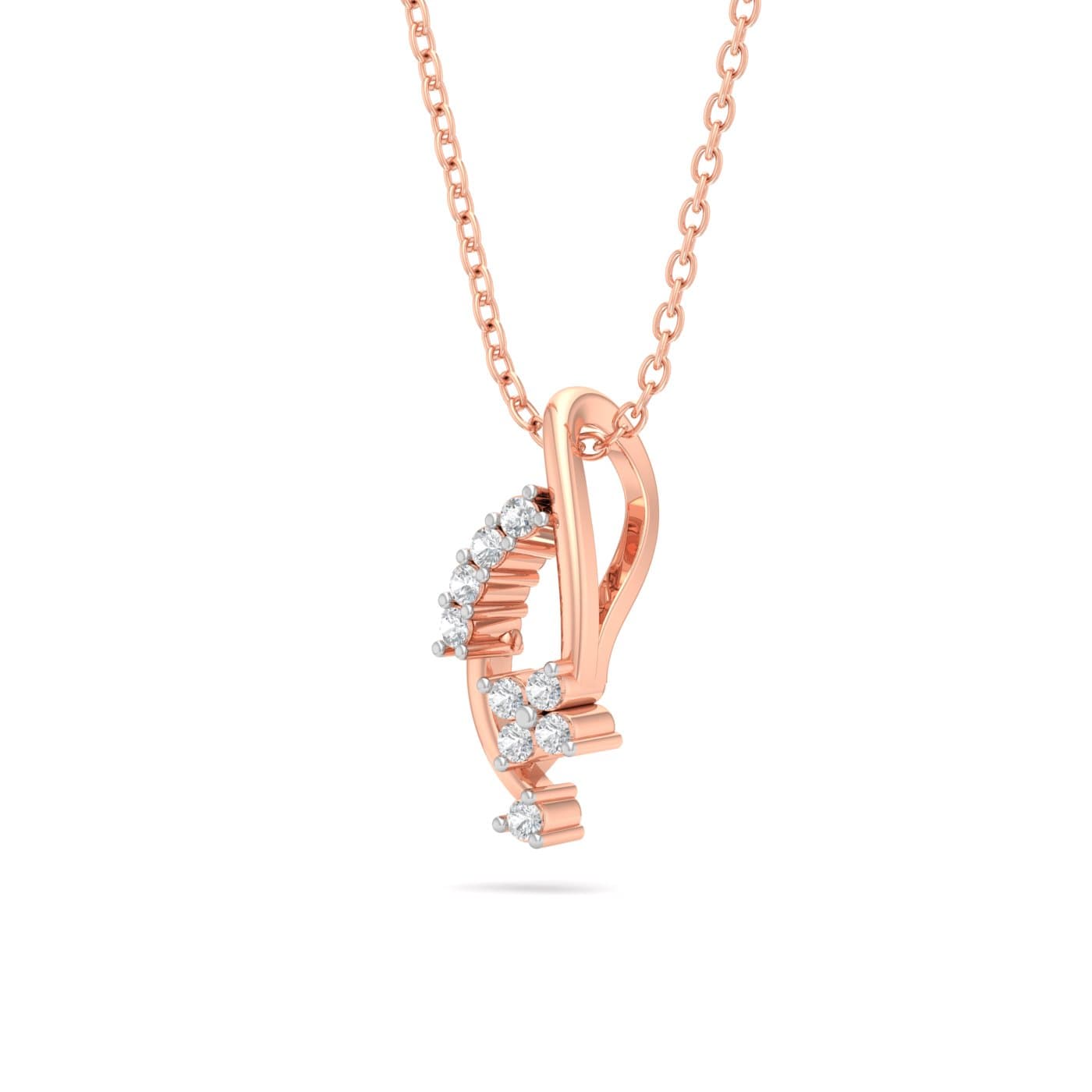 Almond Floral Diamond Pendant