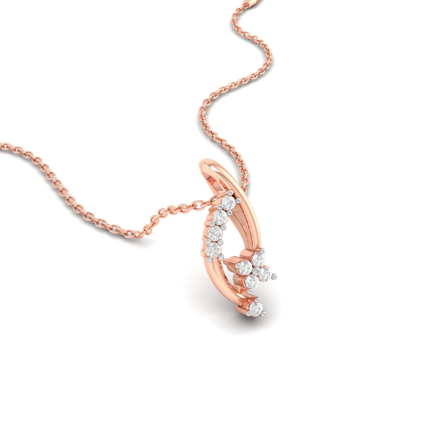 Almond Floral Diamond Pendant