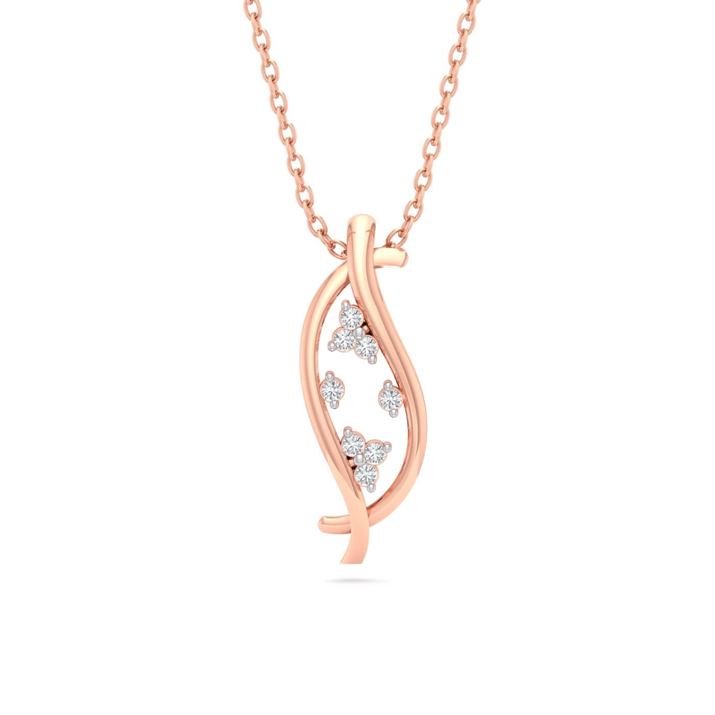 Hoja Fancy Diamond Pendant