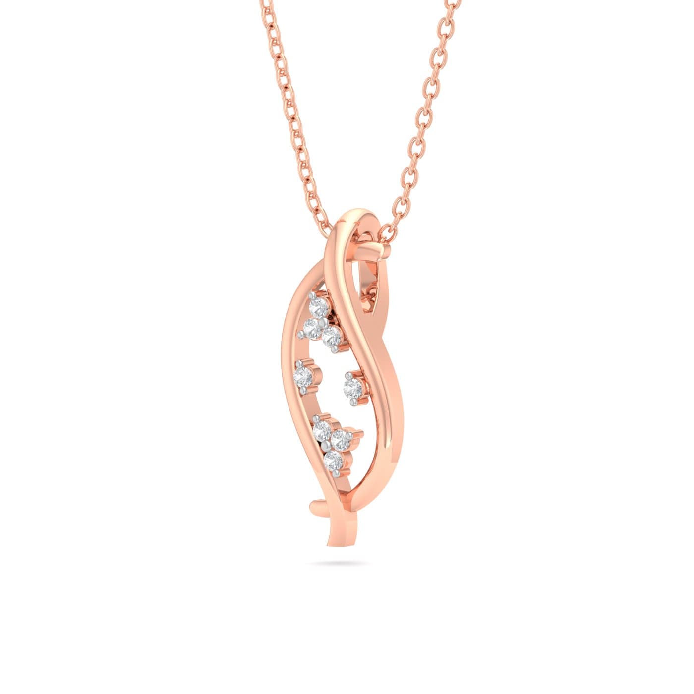 Hoja Fancy Diamond Pendant