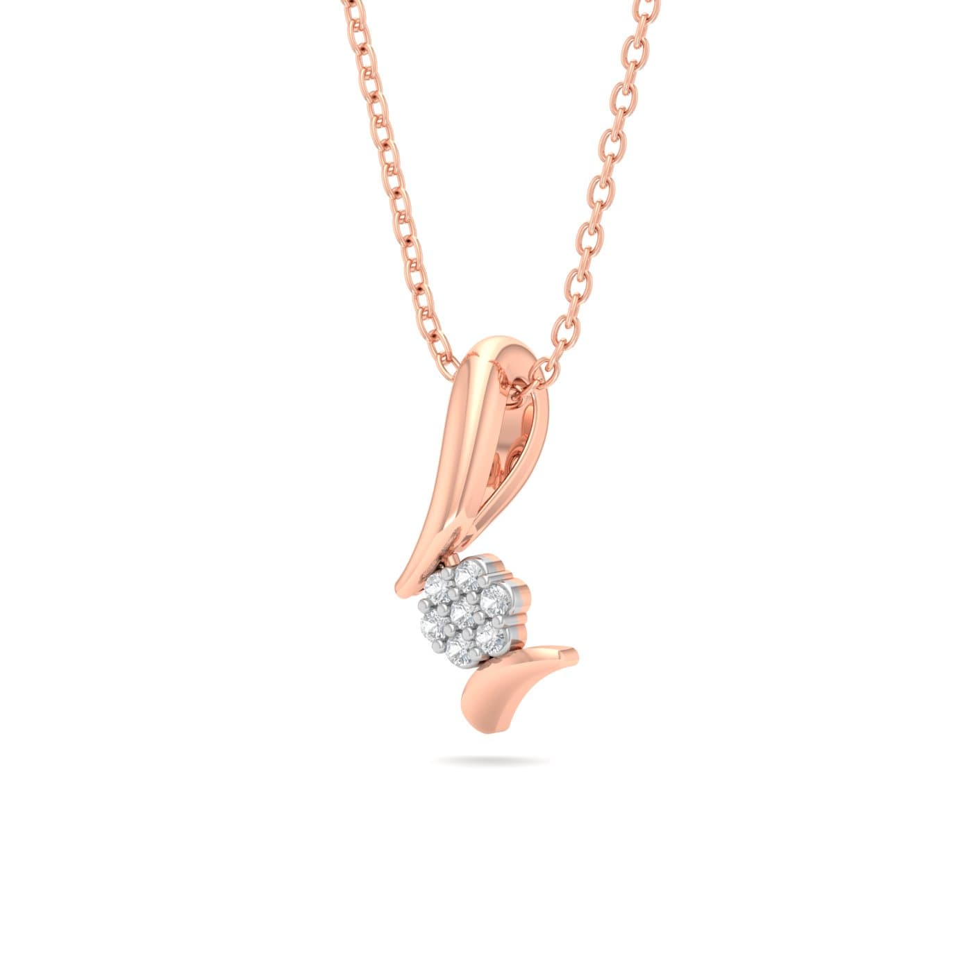 Cluster Flower Diamond Pendant