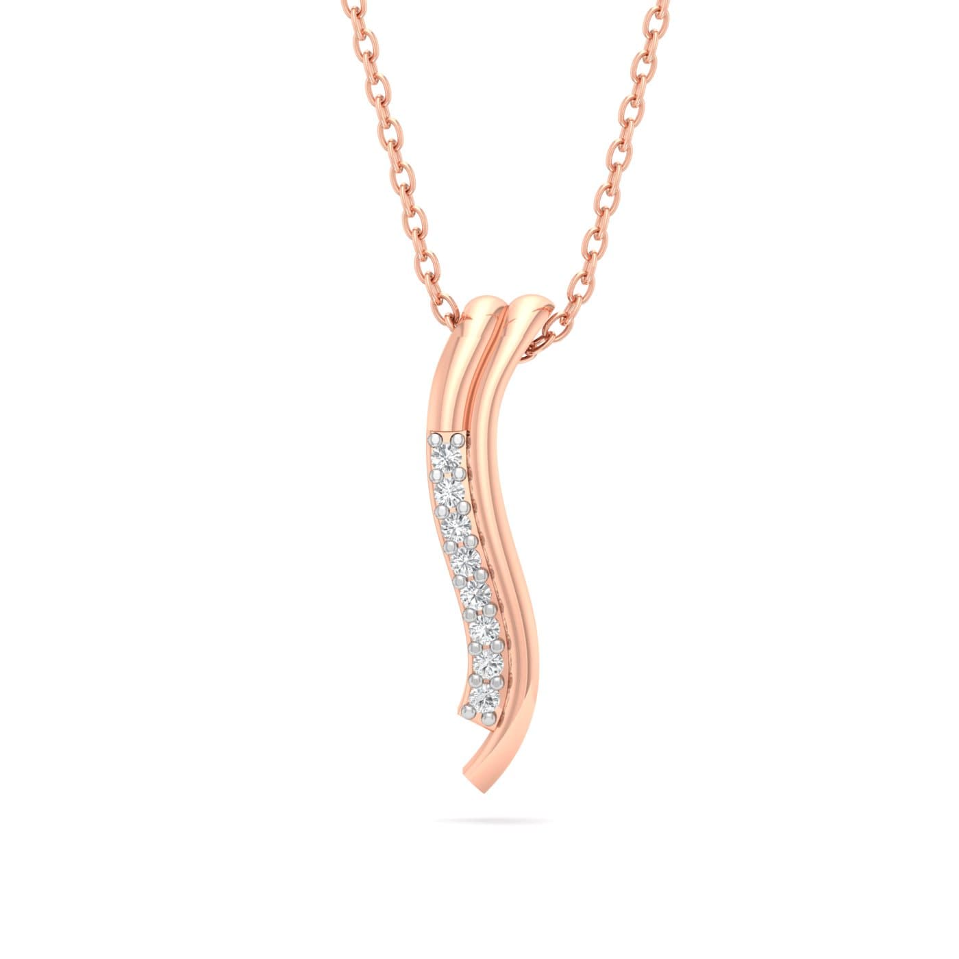 Linear Dual Diamond Pendant