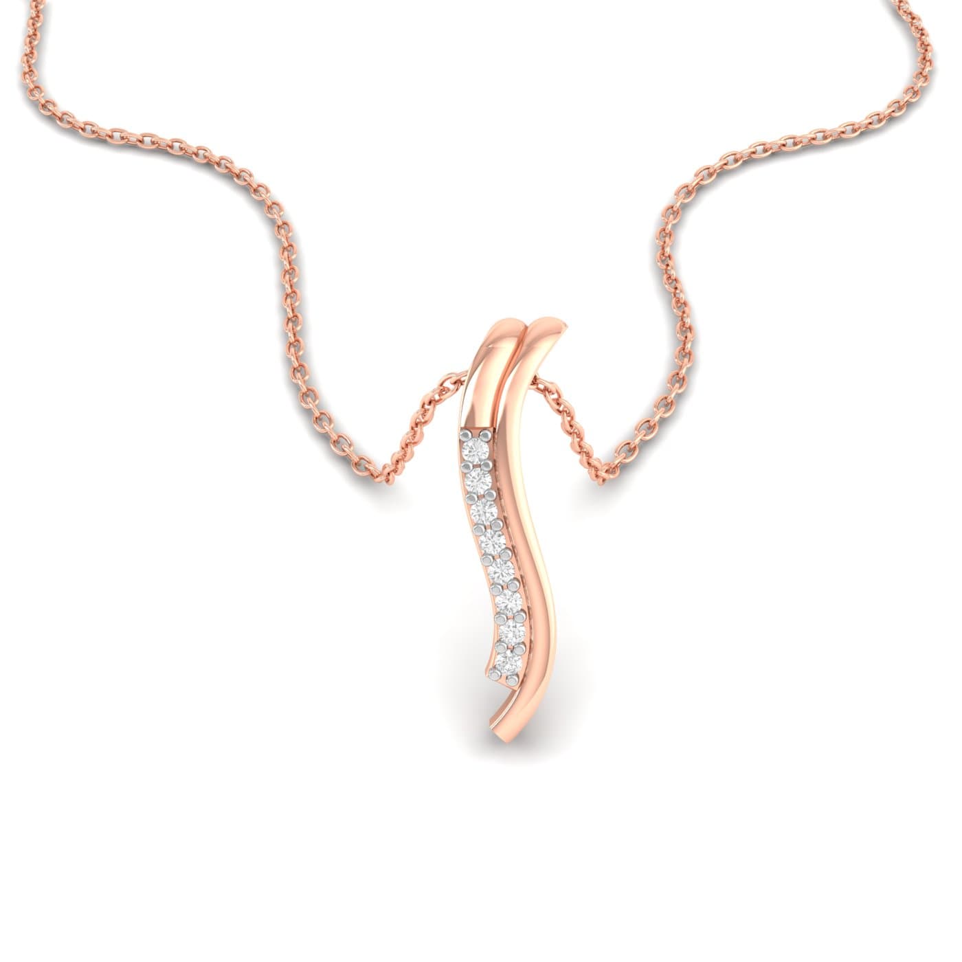 Linear Dual Diamond Pendant