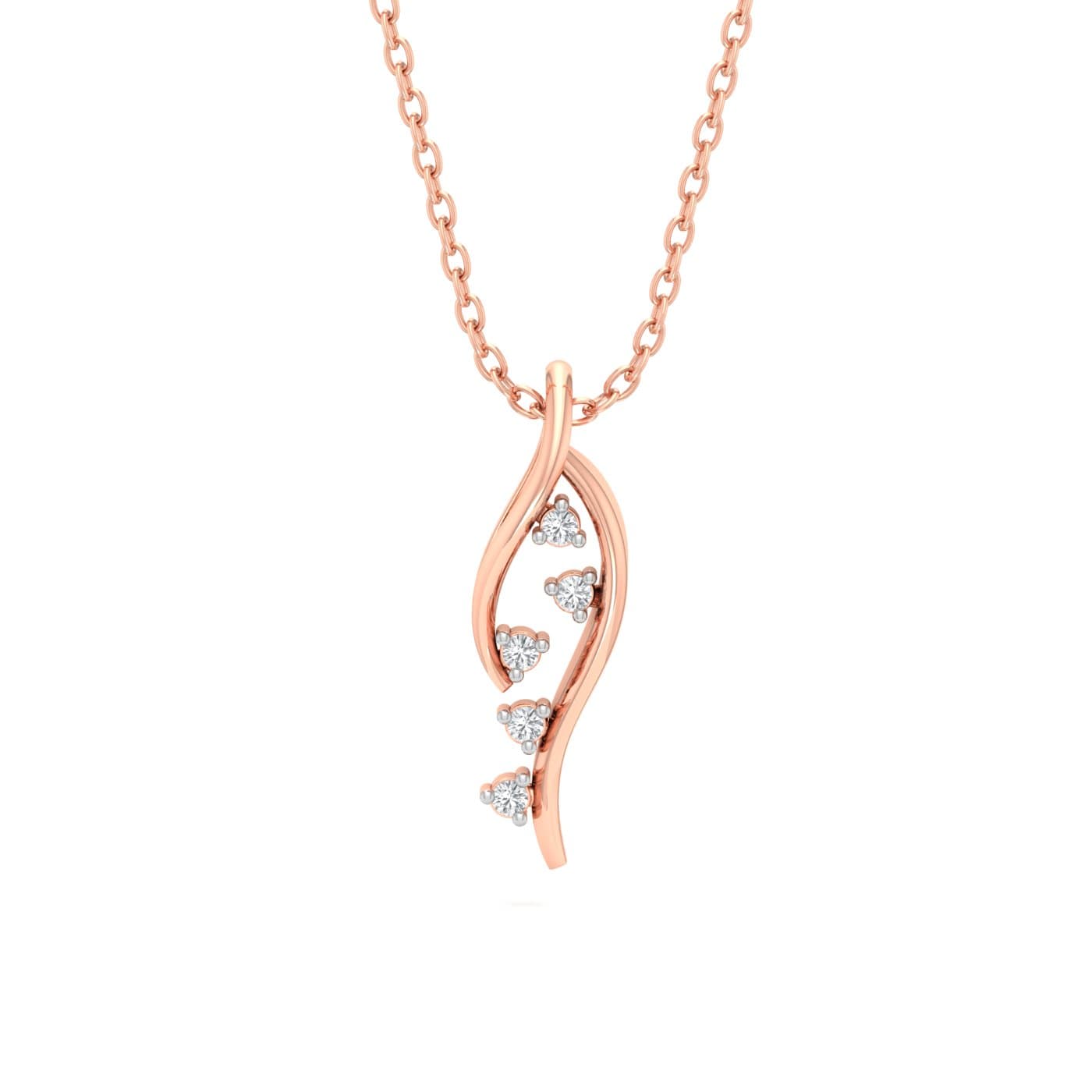 Flame Shot Diamond Pendant