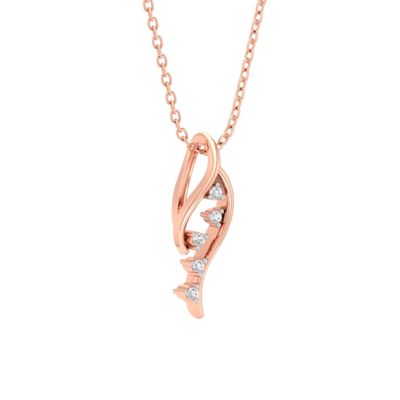 Flame Shot Diamond Pendant