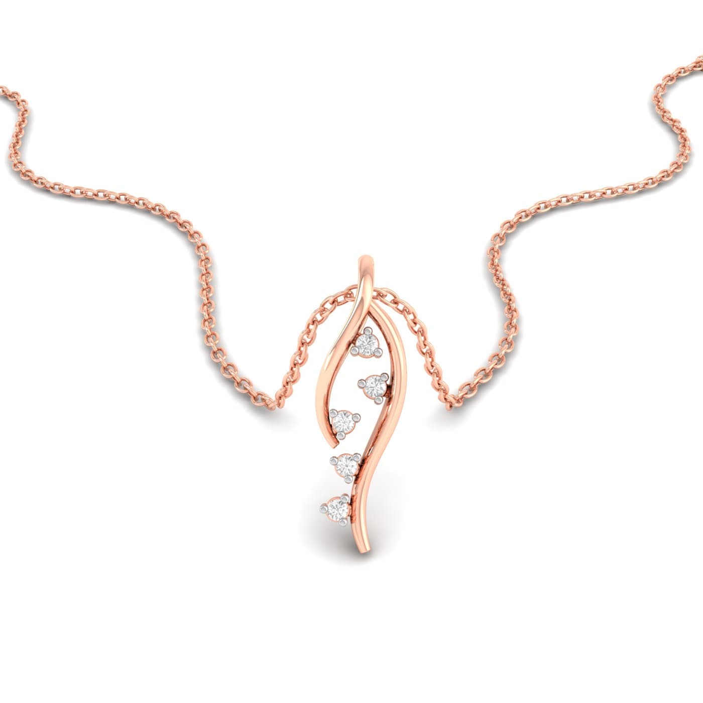 Flame Shot Diamond Pendant