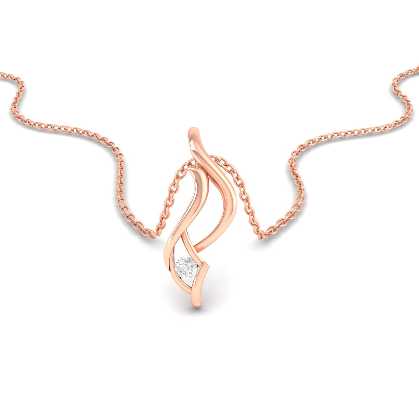 One Stone Diamond Pendant