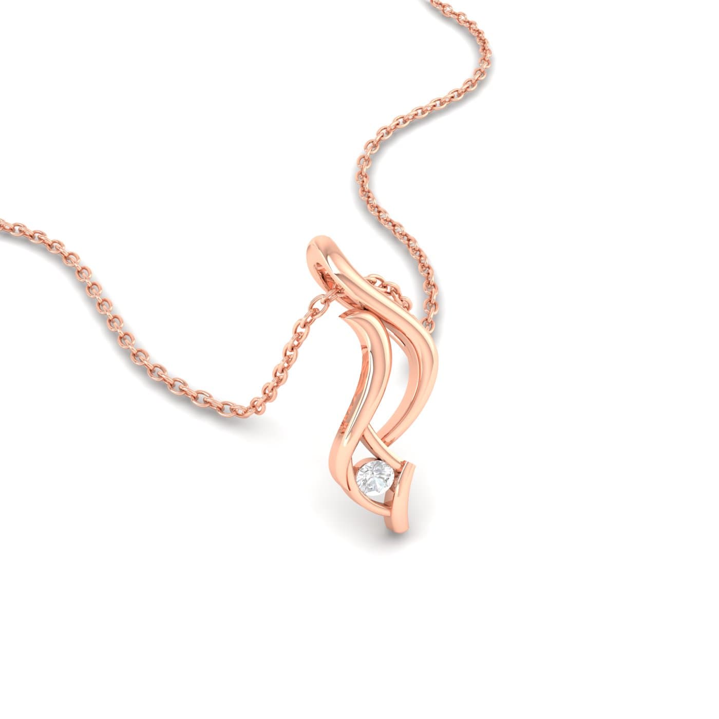 One Stone Diamond Pendant