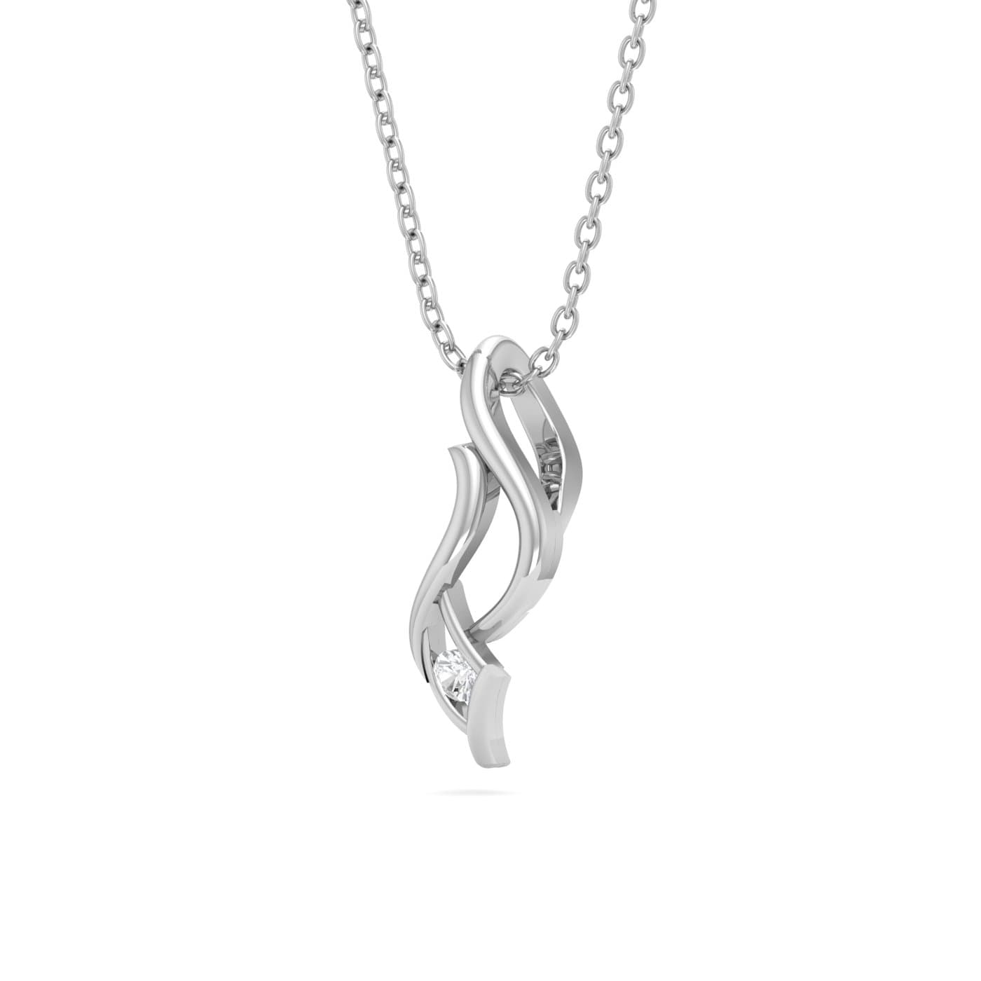 One Stone Diamond Pendant