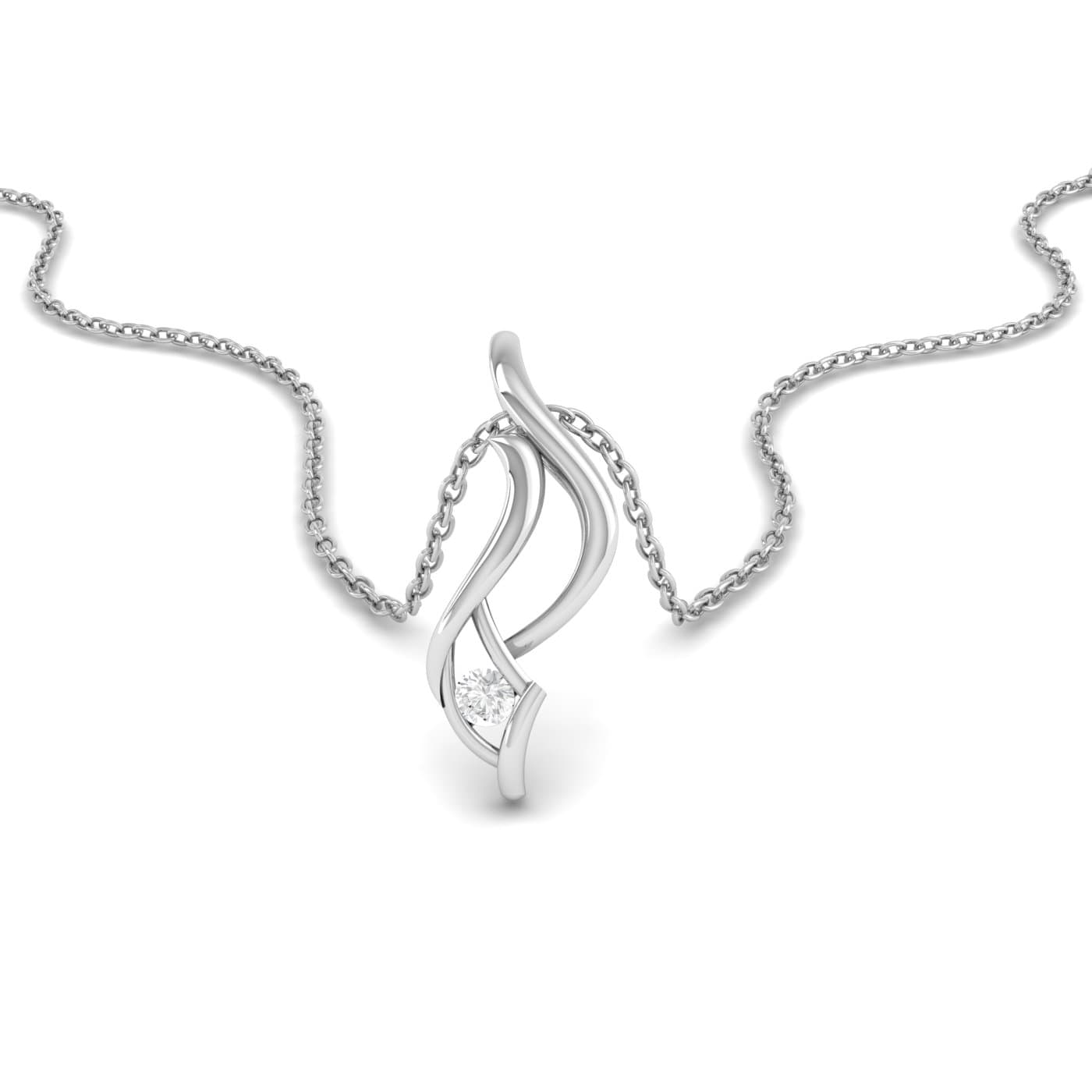 One Stone Diamond Pendant