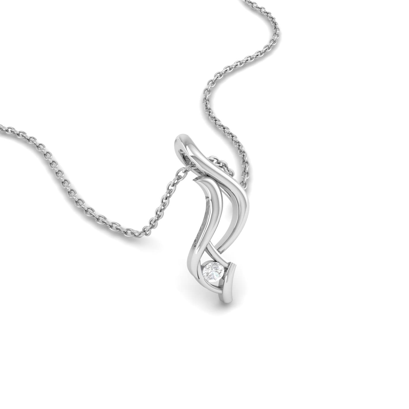 One Stone Diamond Pendant