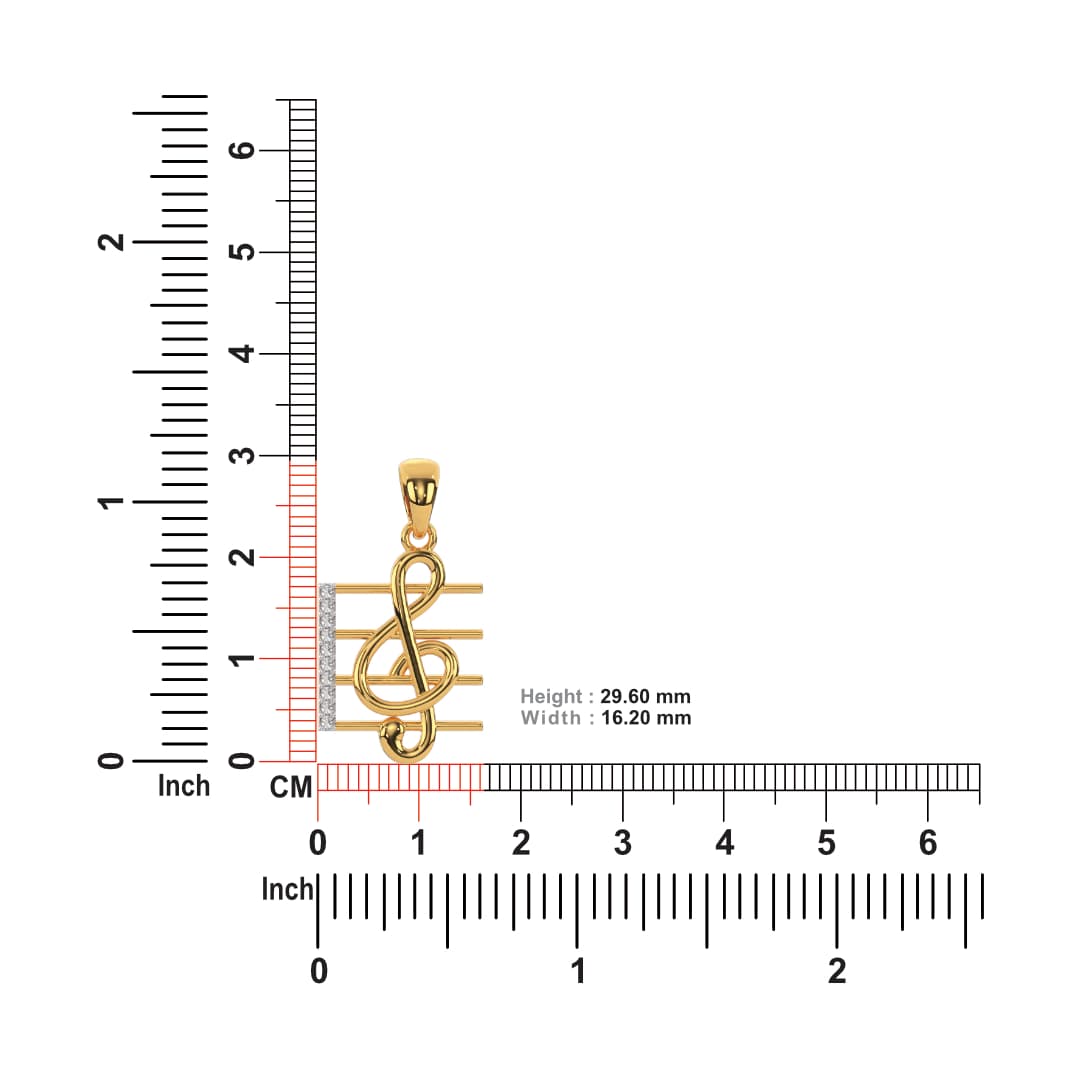 Jazz Gold Music Pendant