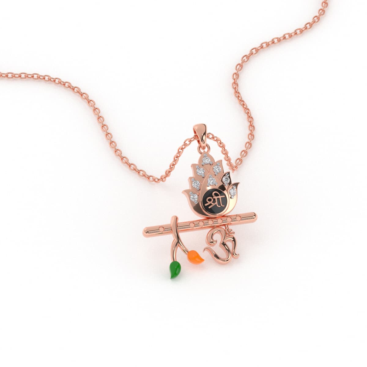 Kanha Diamond Gold Pendant
