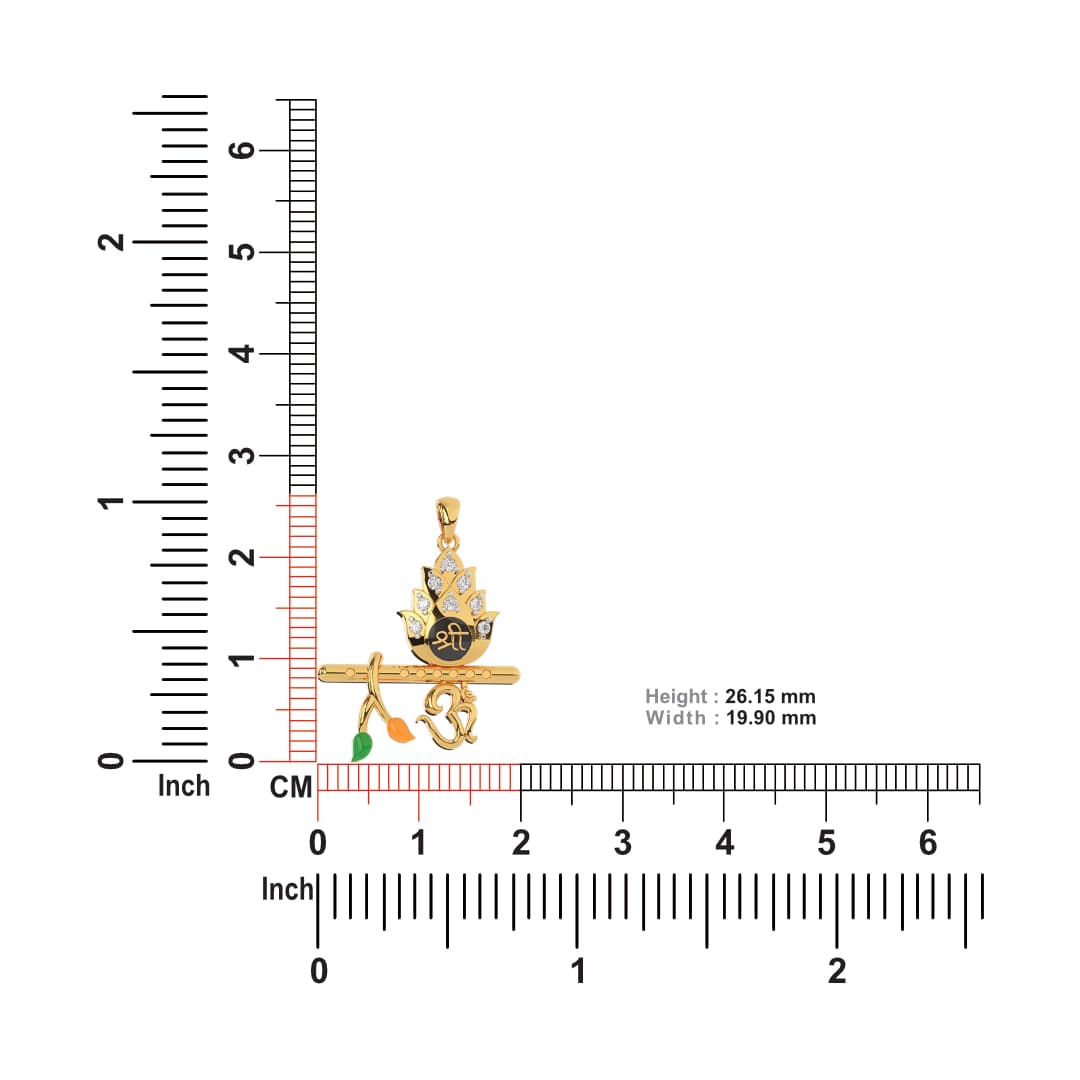 Kanha Diamond Gold Pendant